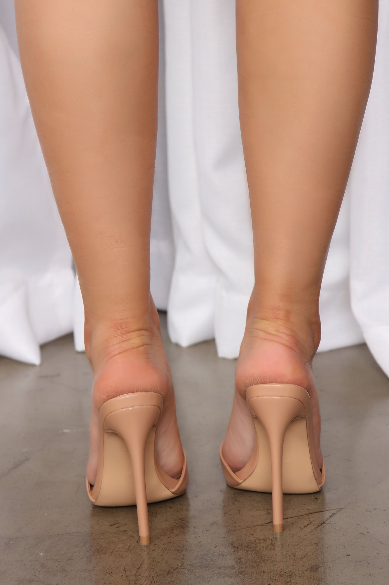 VIP Attitude Heeled Mules - Nude