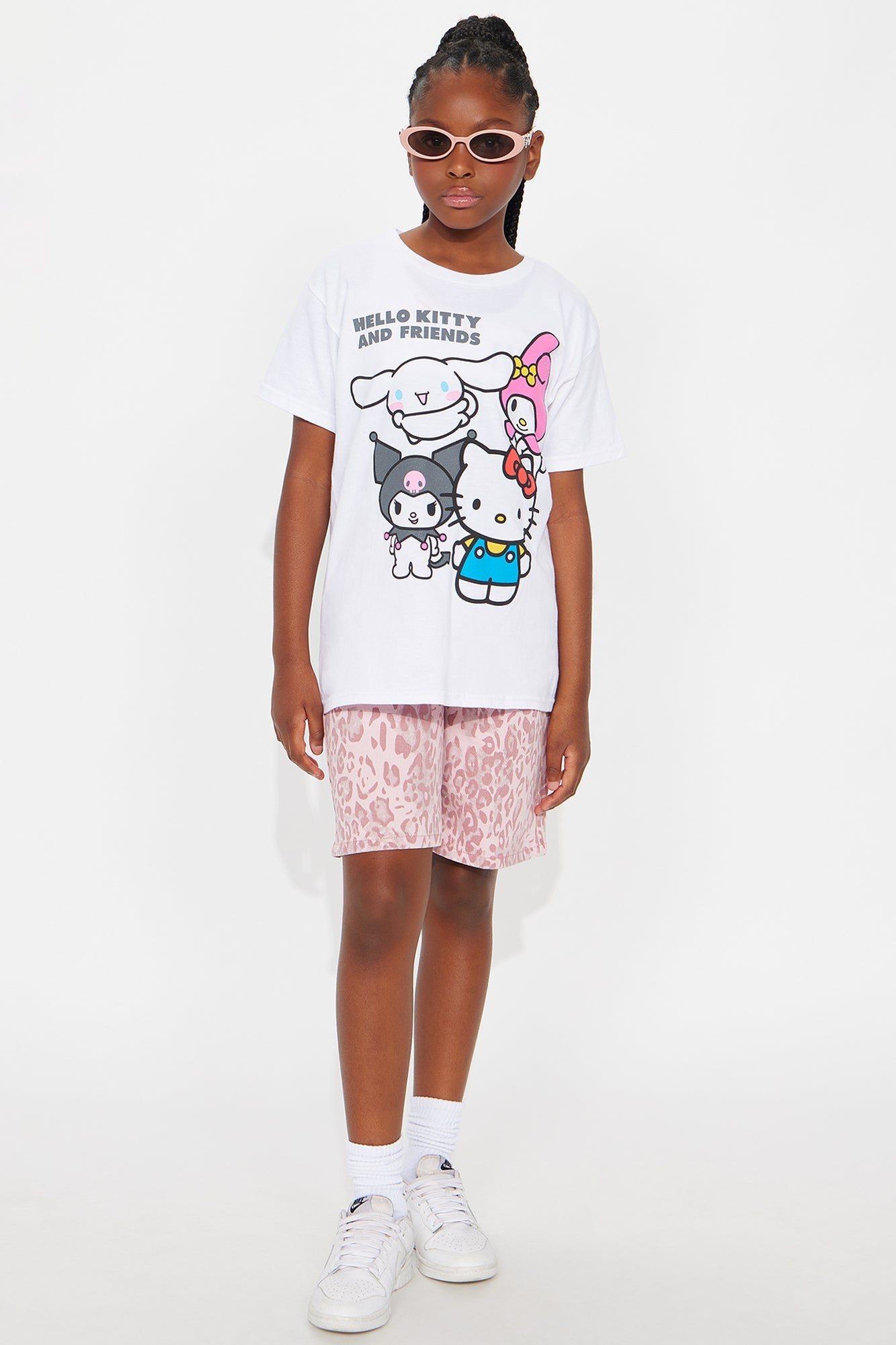 Mini Hello Kitty And Friends Short Sleeve Tee - White