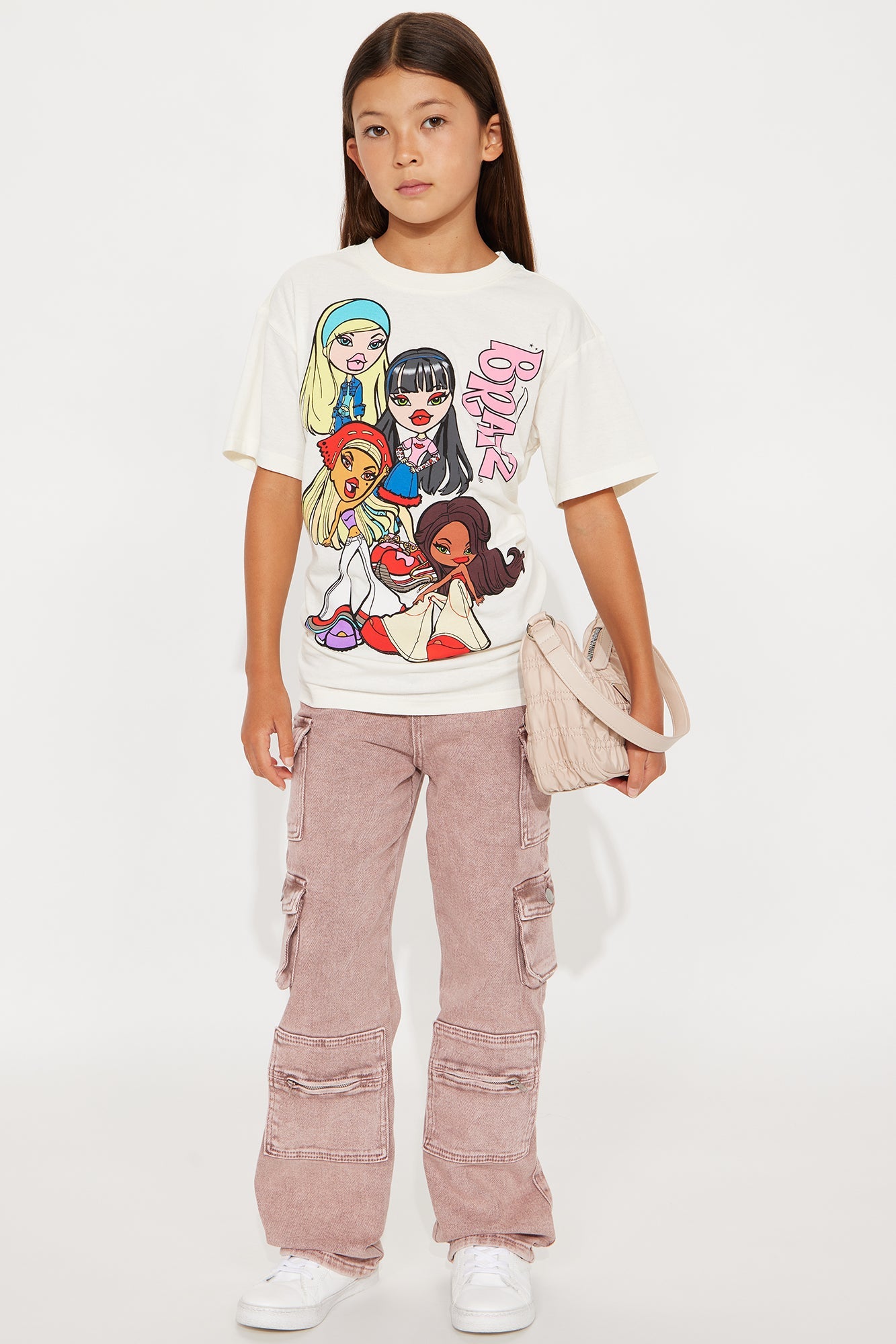 Mini Lily Mixed Pocket Cargo Jeans - Mauve