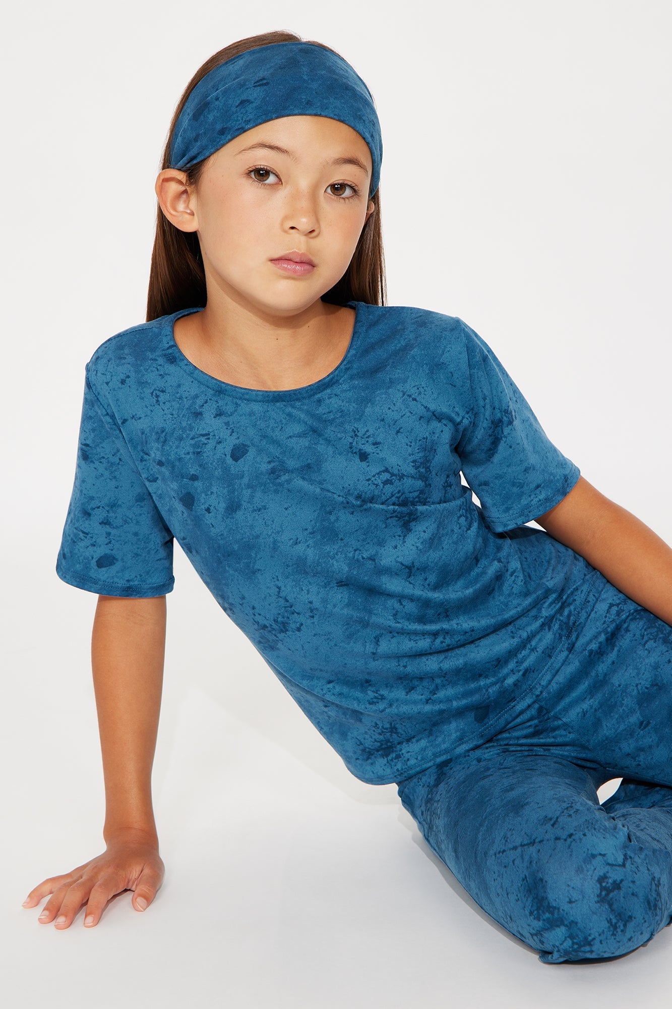 Mini Chelsea 3 Piece Flare Legging Set - Indigo