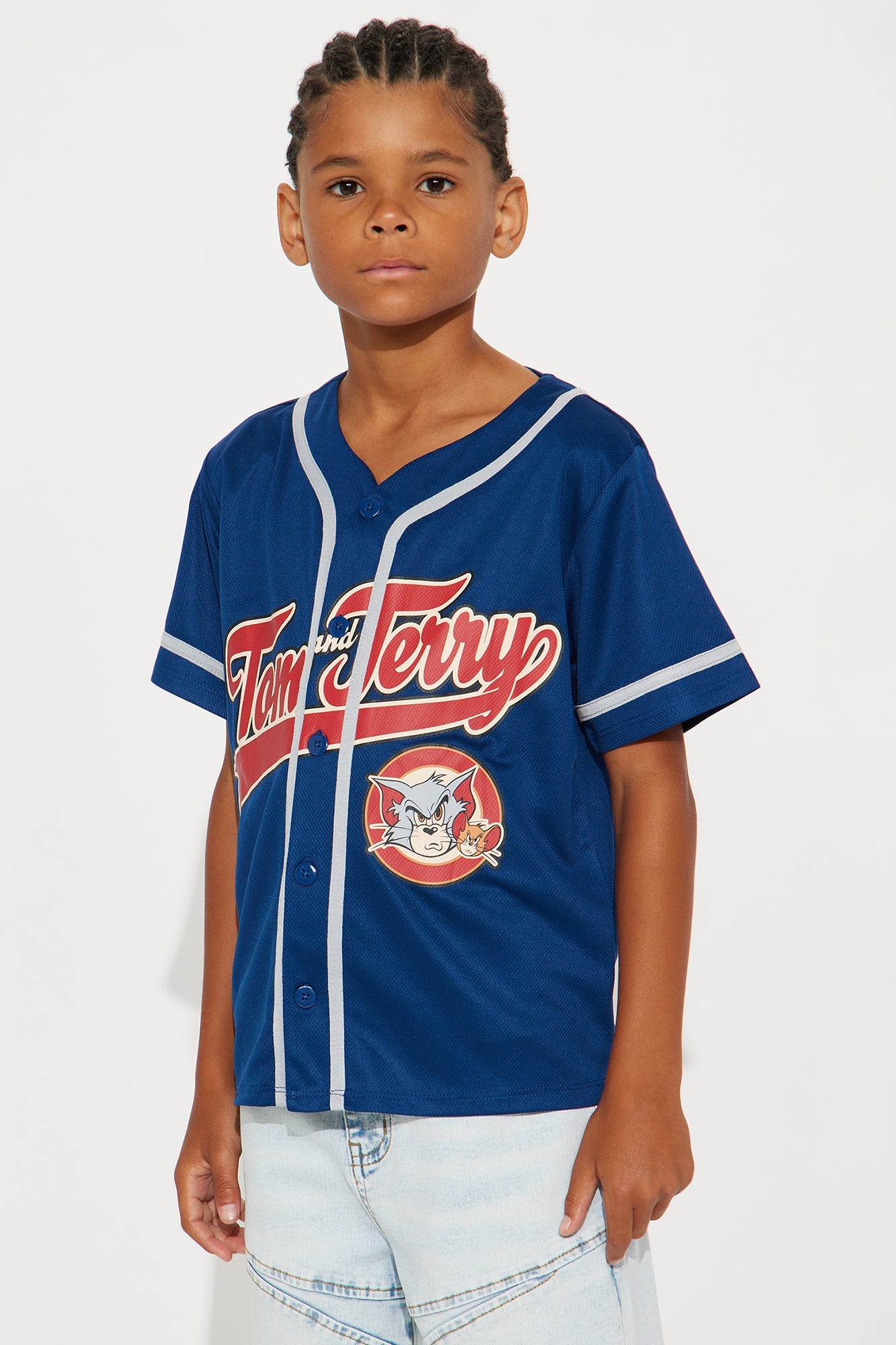 Mini Tom And Jerry Baseball Jersey - Navy