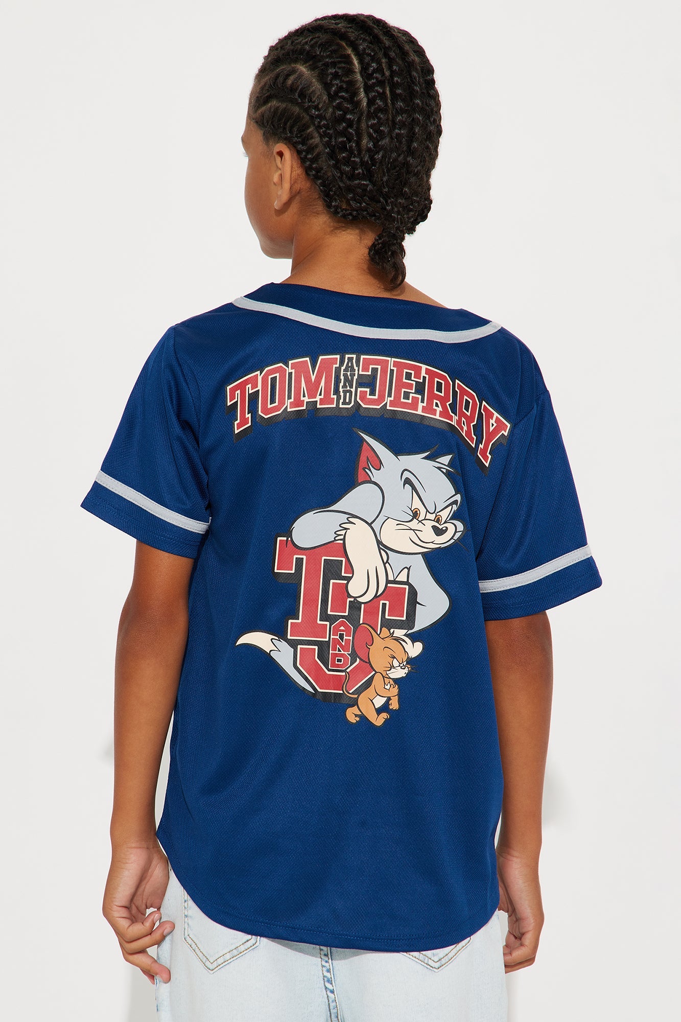 Mini Tom And Jerry Baseball Jersey - Navy