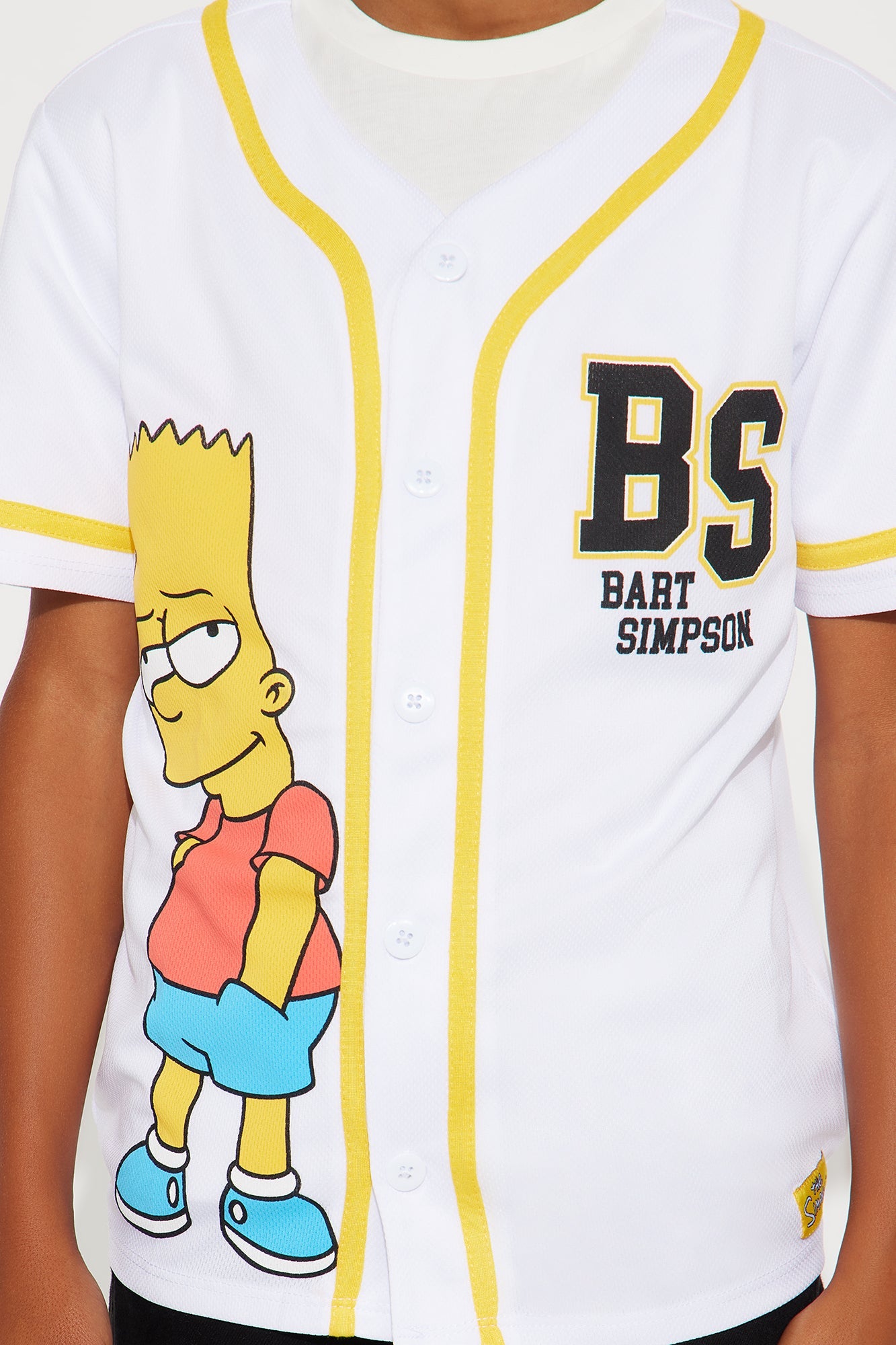 Mini Bart Simpson Baseball Jersey - White