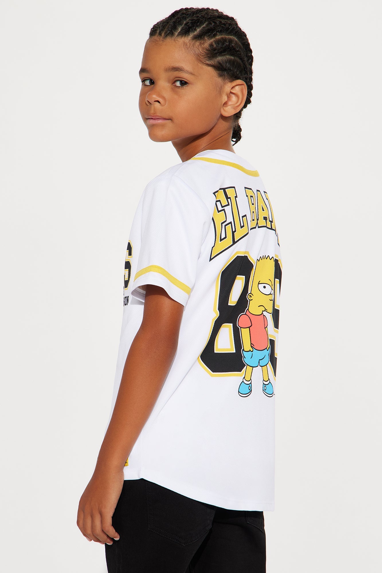 Mini Bart Simpson Baseball Jersey - White