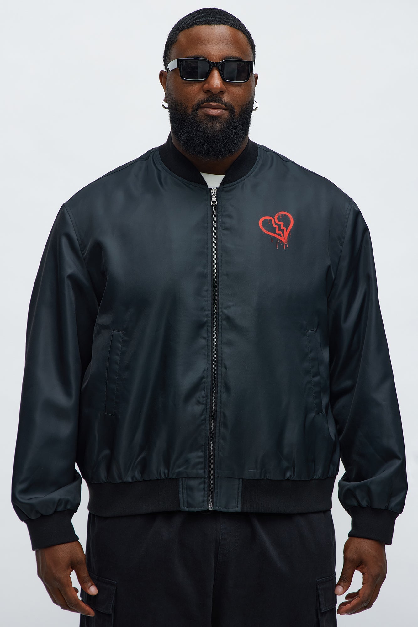 Cropped Urban Bomber Jacket - Black