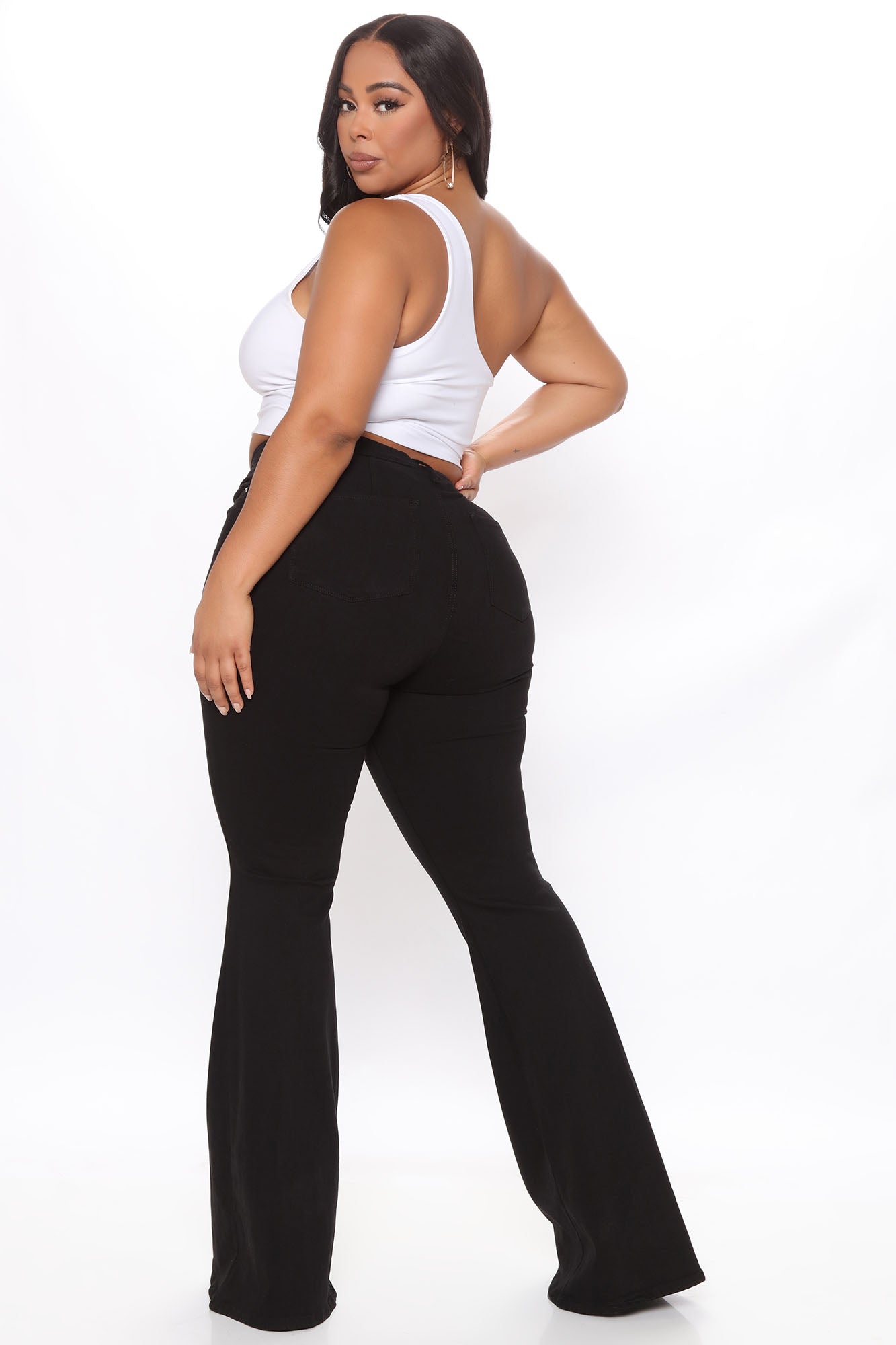 Tall Santorini Super Stretch Flare Jeans - Black