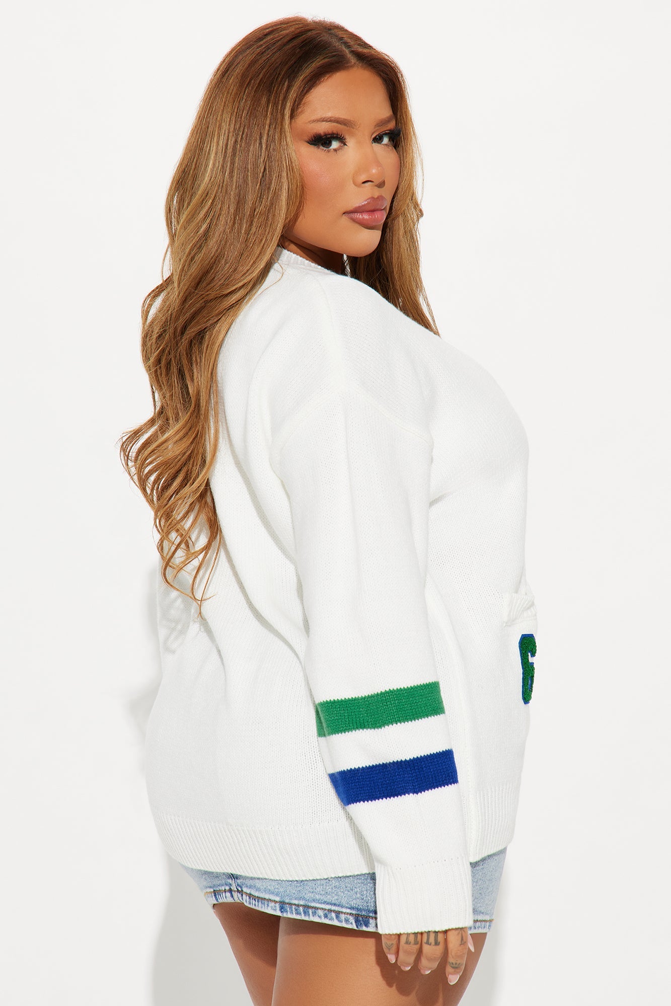 Book Smart Cardigan - Ivory/combo