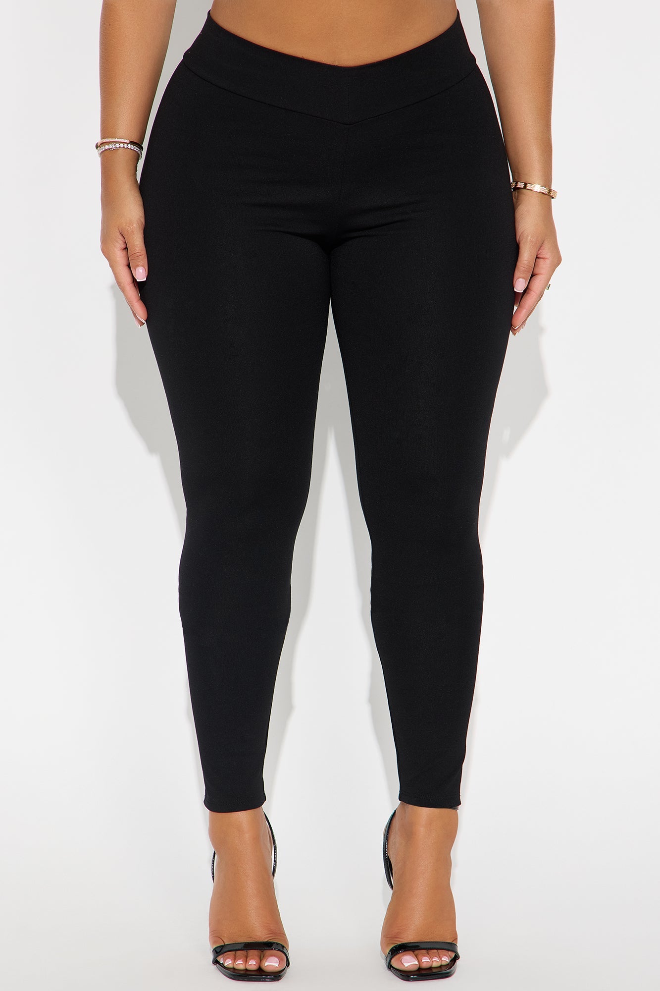 Your Only Muse V Waistband Ponte Legging - Black