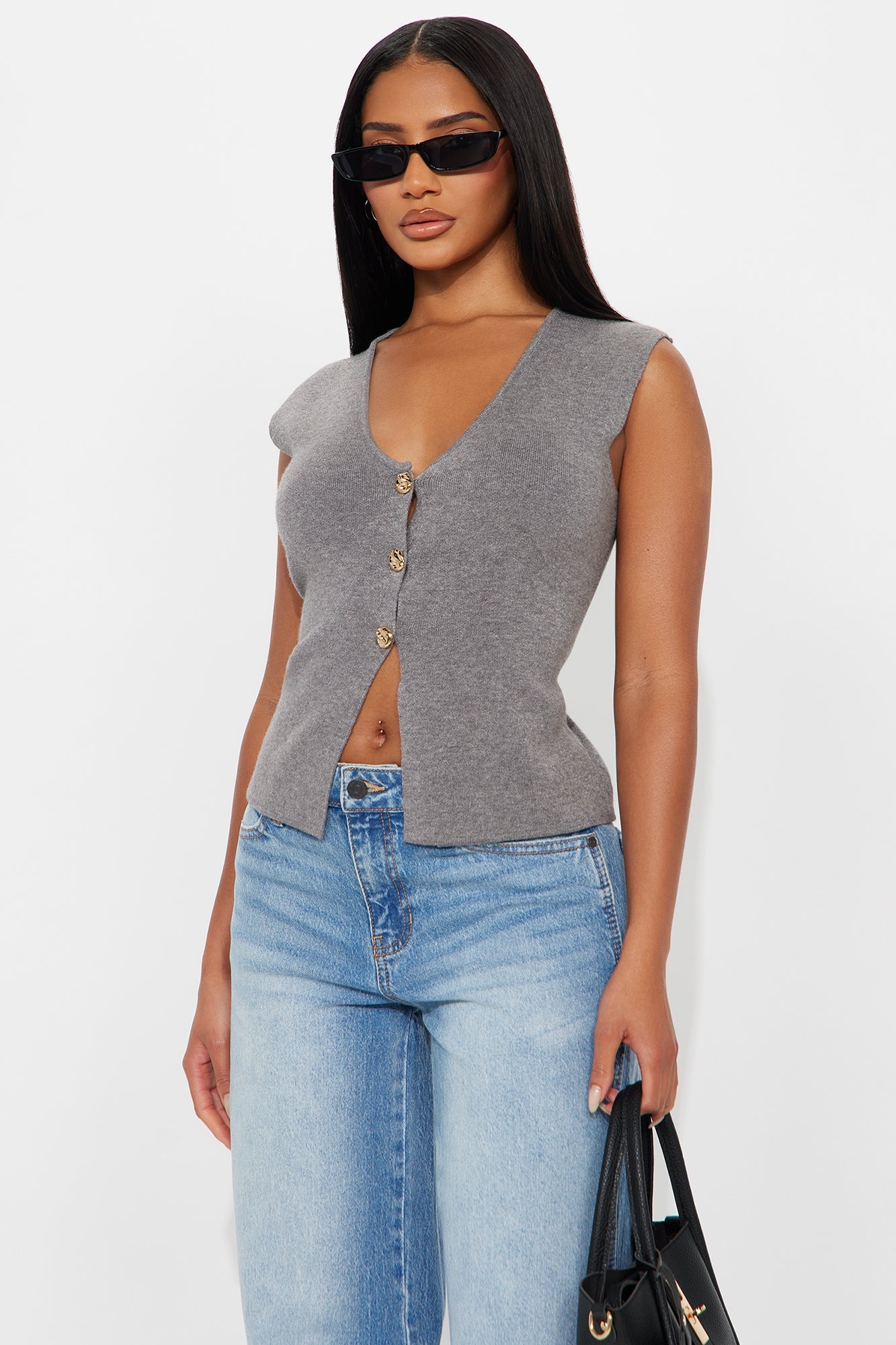 Look Closer Hardware Vest - Charcoal