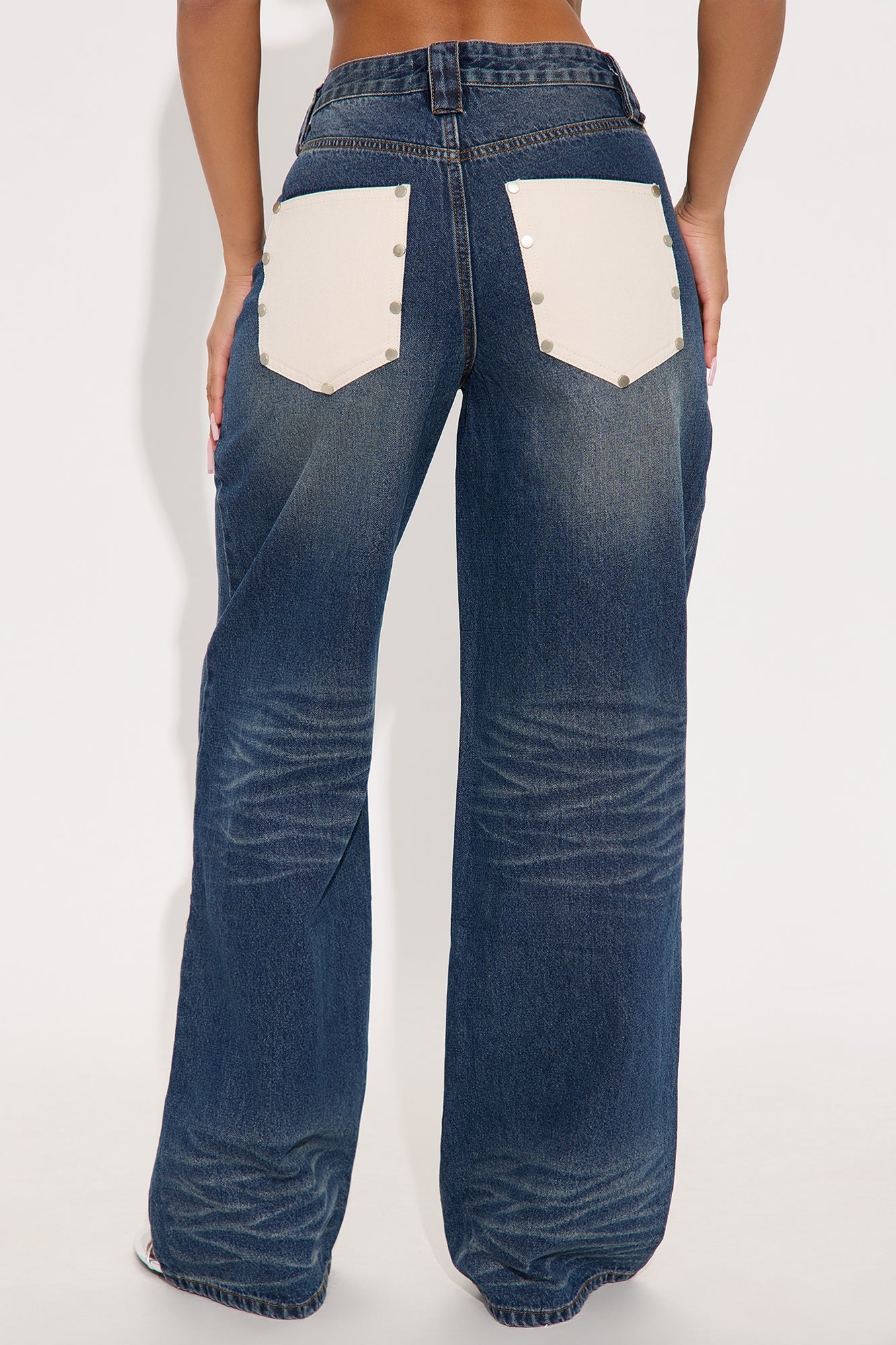 Big Talk Wide Leg Jeans - Dark Wash