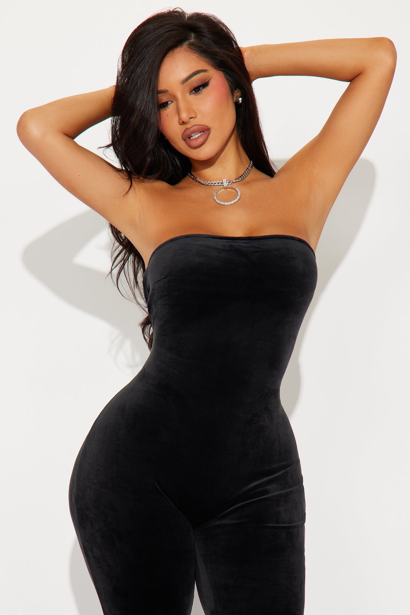 OG It Girl Soft Velour Jumpsuit - Black