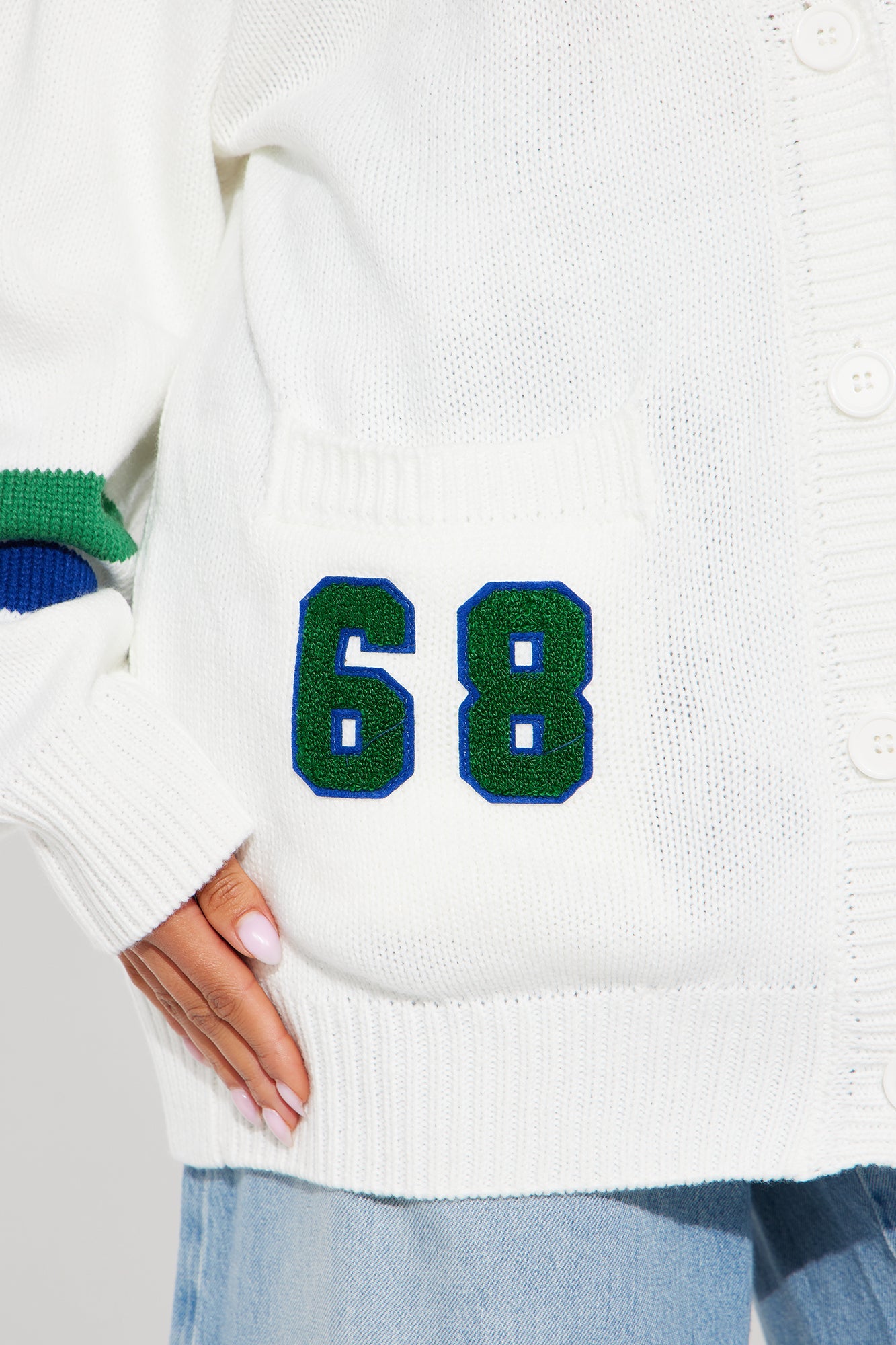 Book Smart Cardigan - Ivory/combo