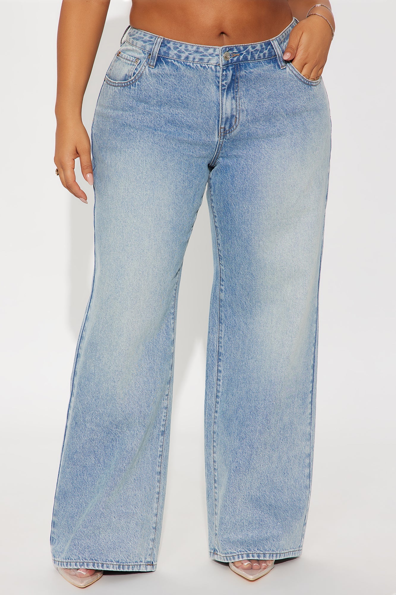 Westside Low Rise Wide Leg Jean - Light Wash