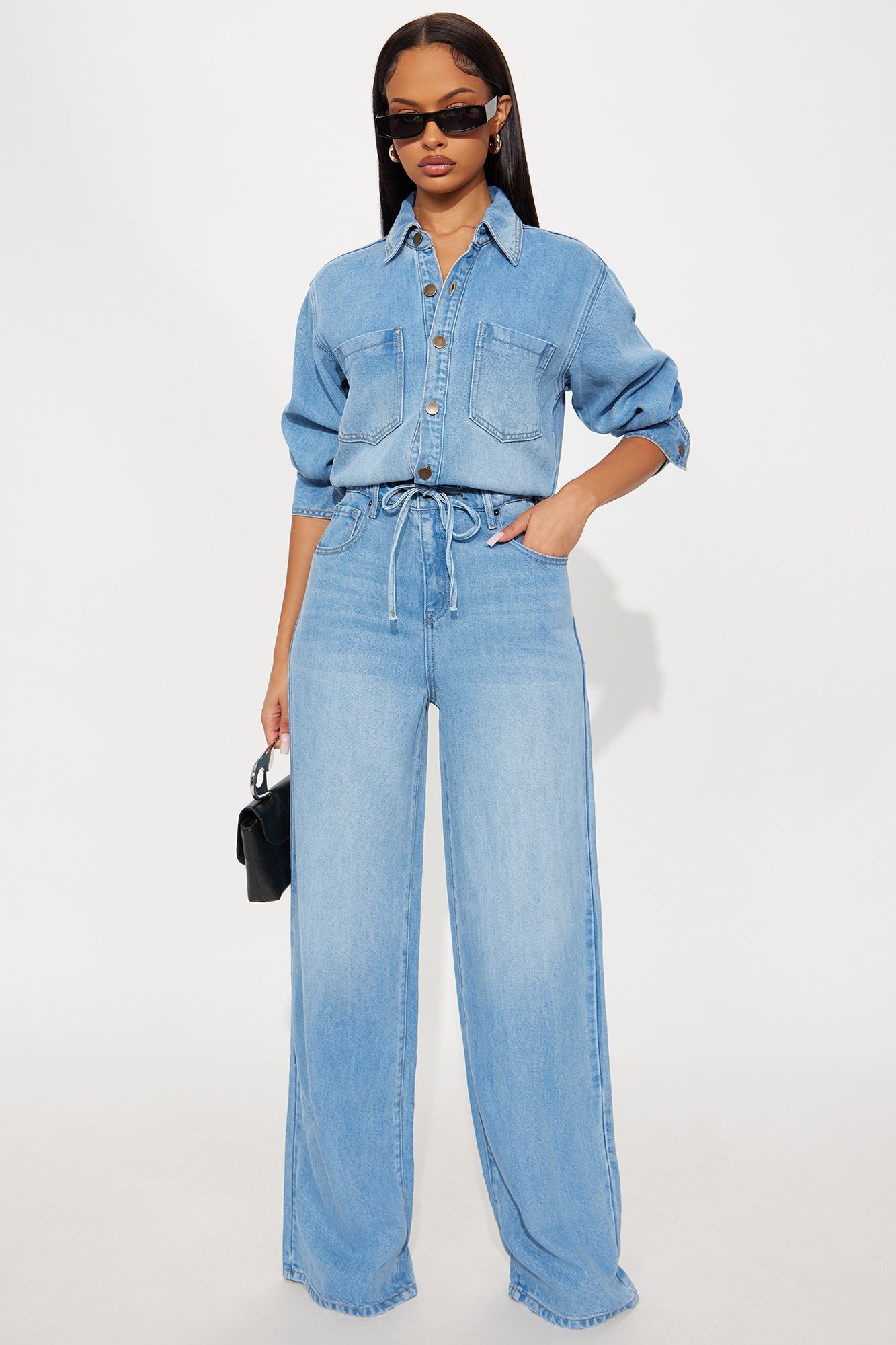 Serafi Denim Jumpsuit - Medium Wash