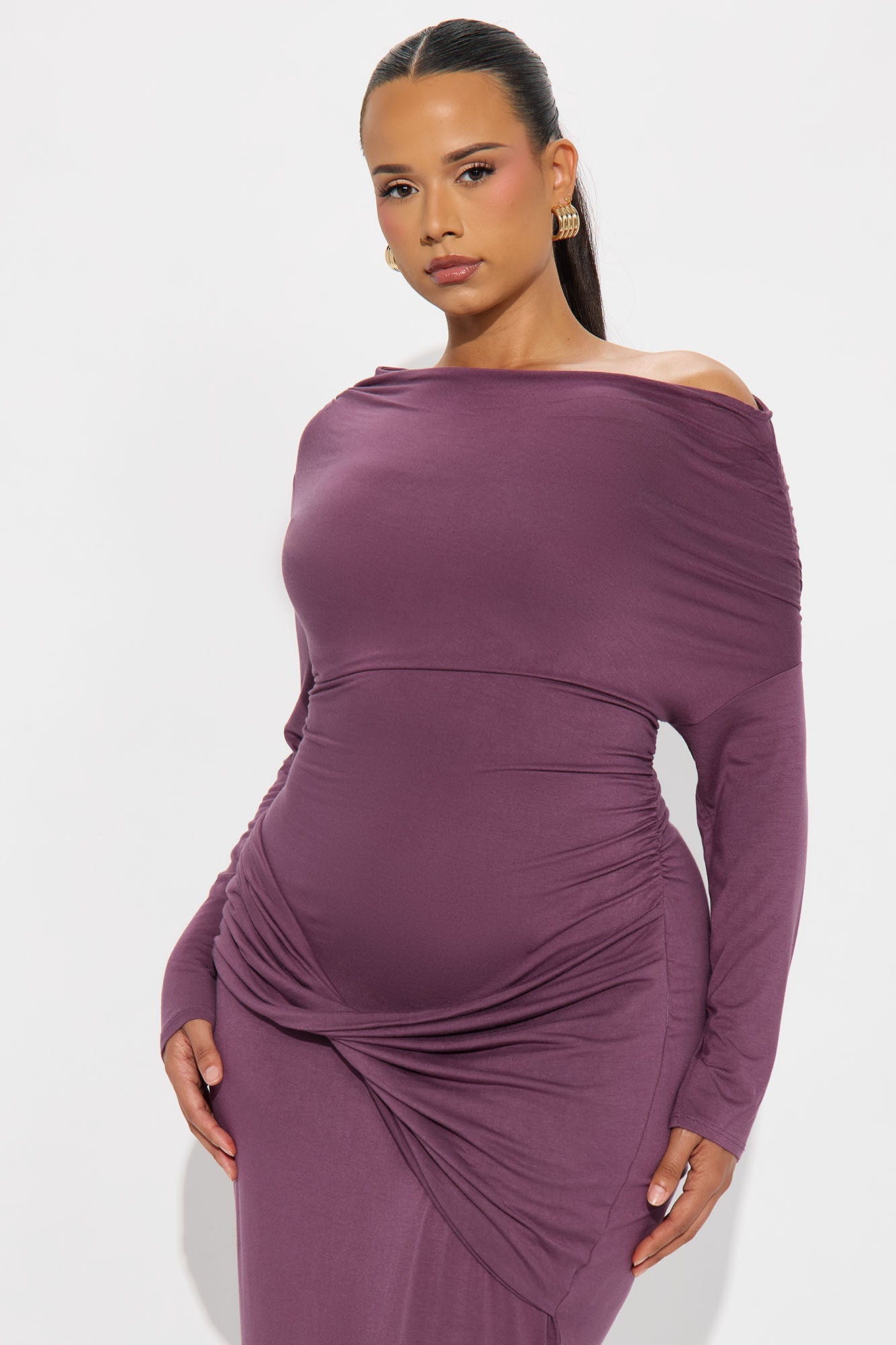 Bradbury Asymmetrical Maxi Dress - Purple