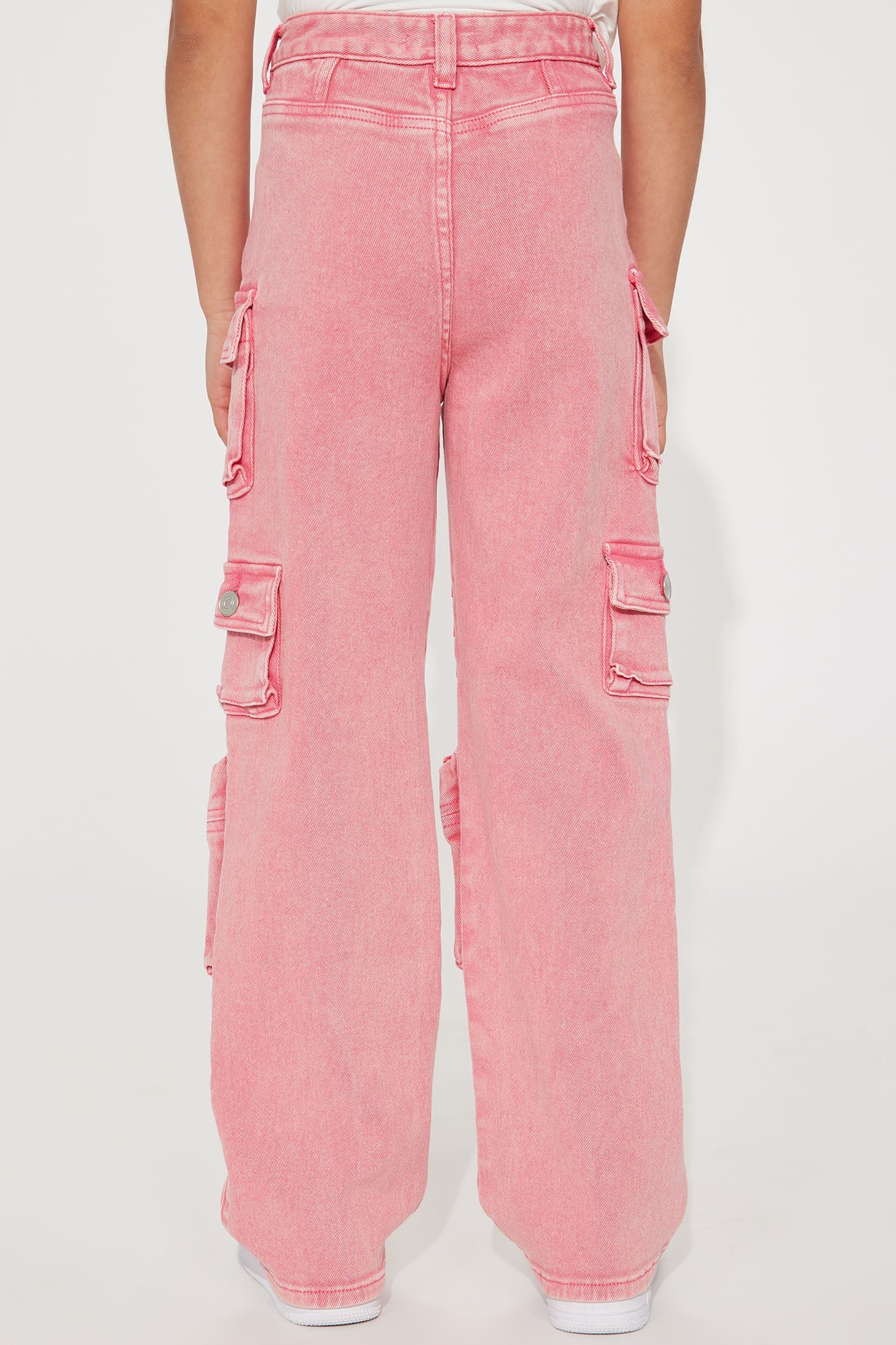 Mini Lily High Rise Cargo Jeans - Pink