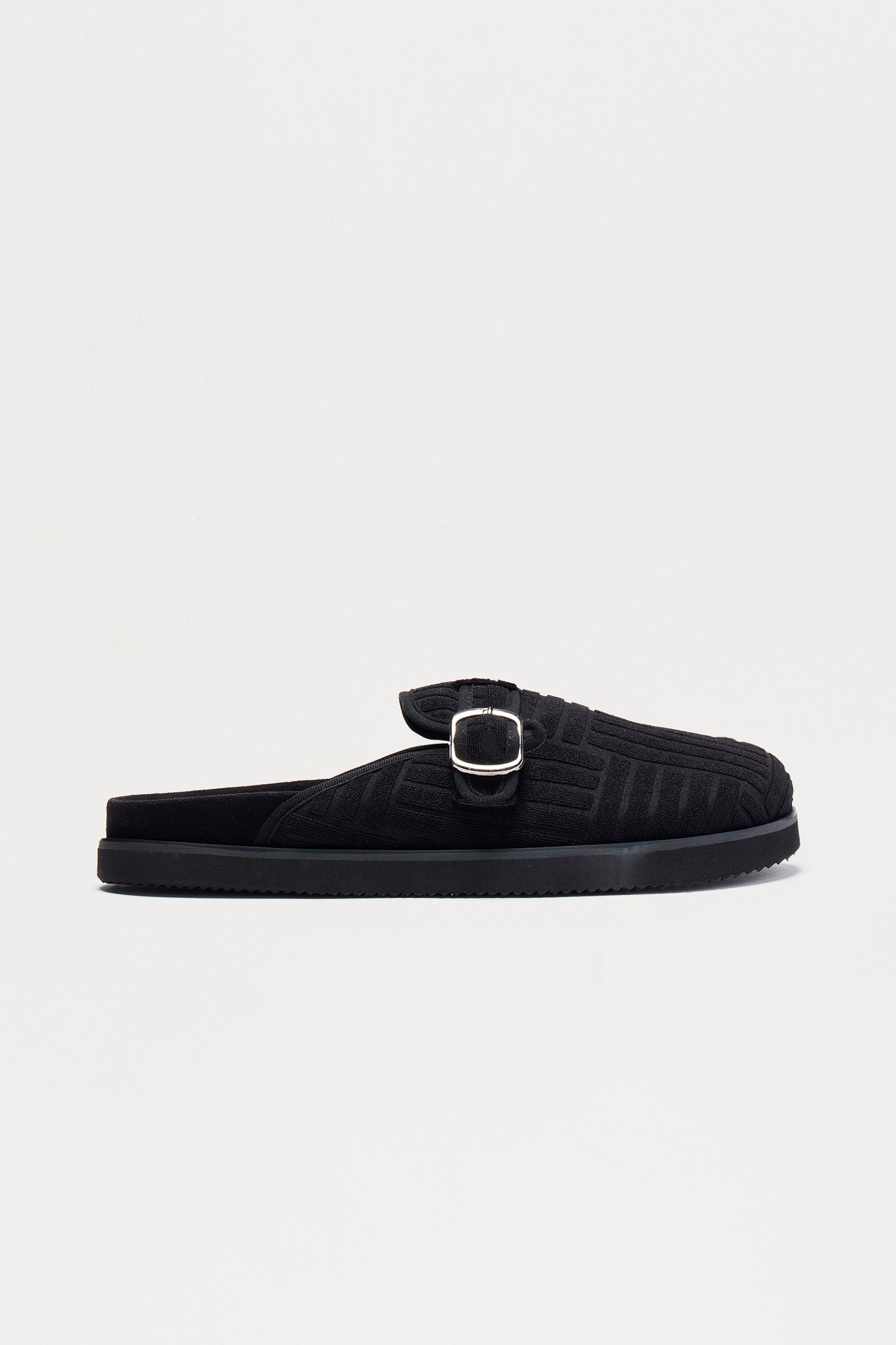 At The Chateau Terry Slip On Mule - Black