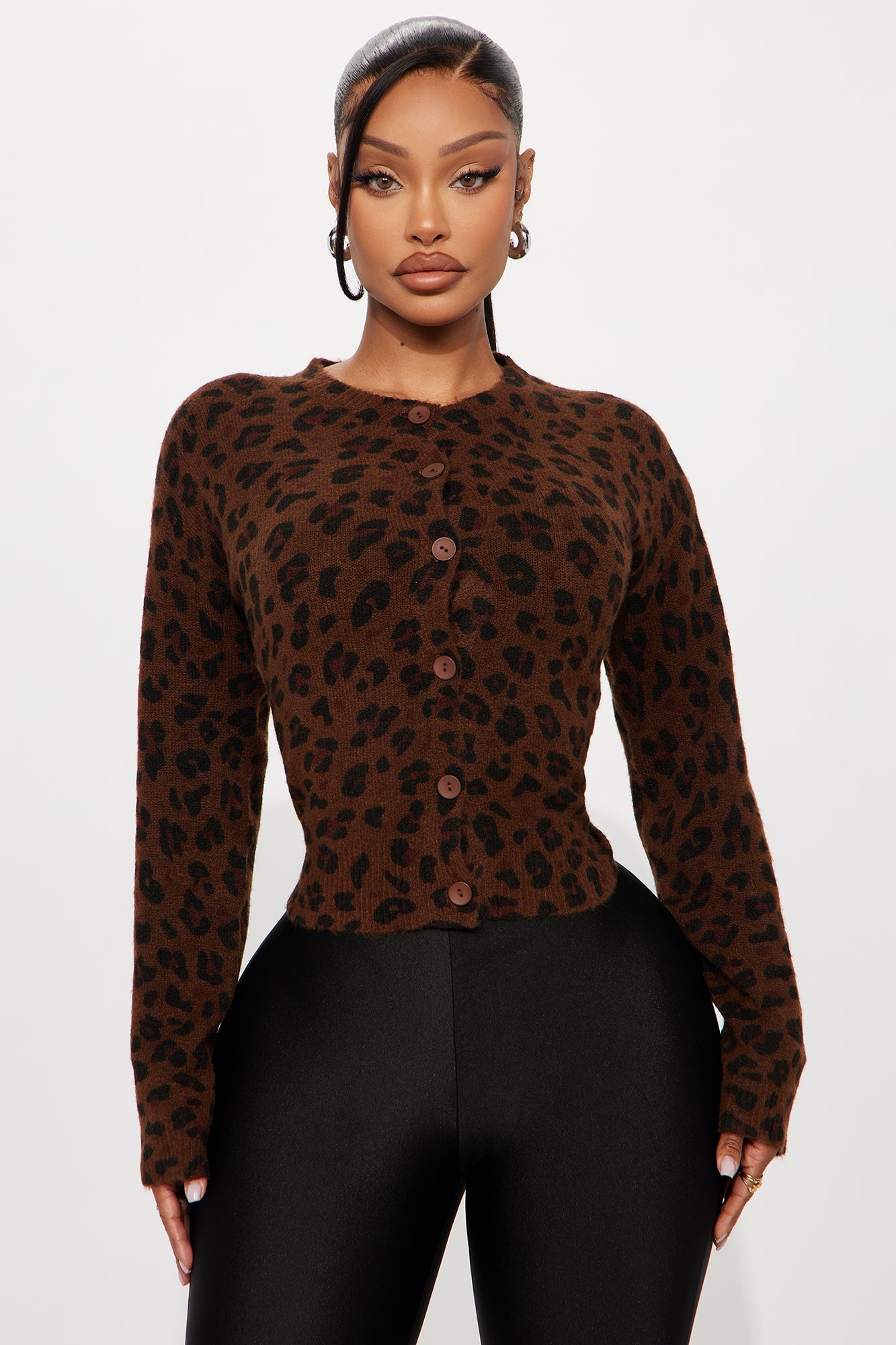 Born Wild Leopard Cardigan - Brown Combo