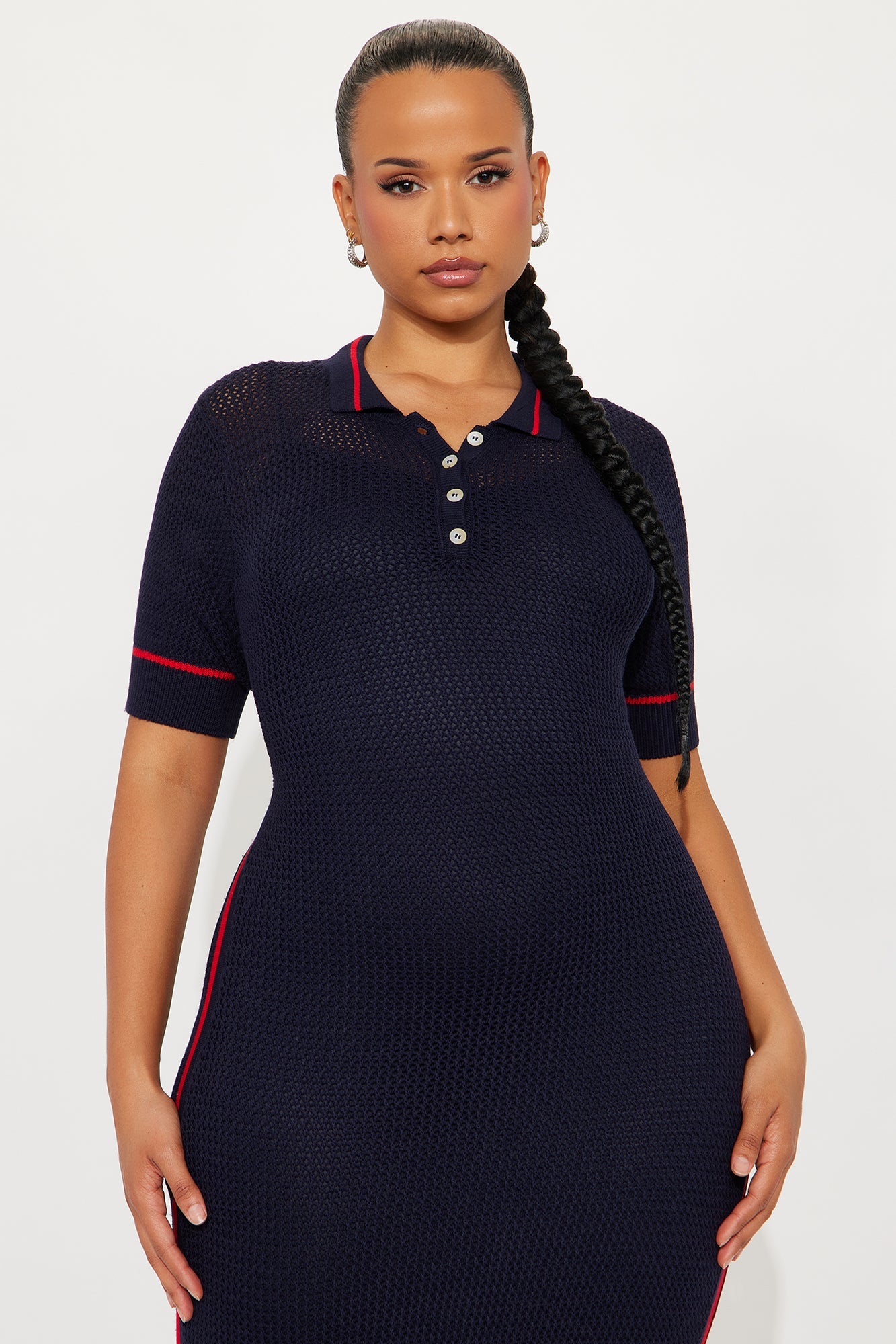 Fair Game Sweater Maxi Dress - Navy/combo