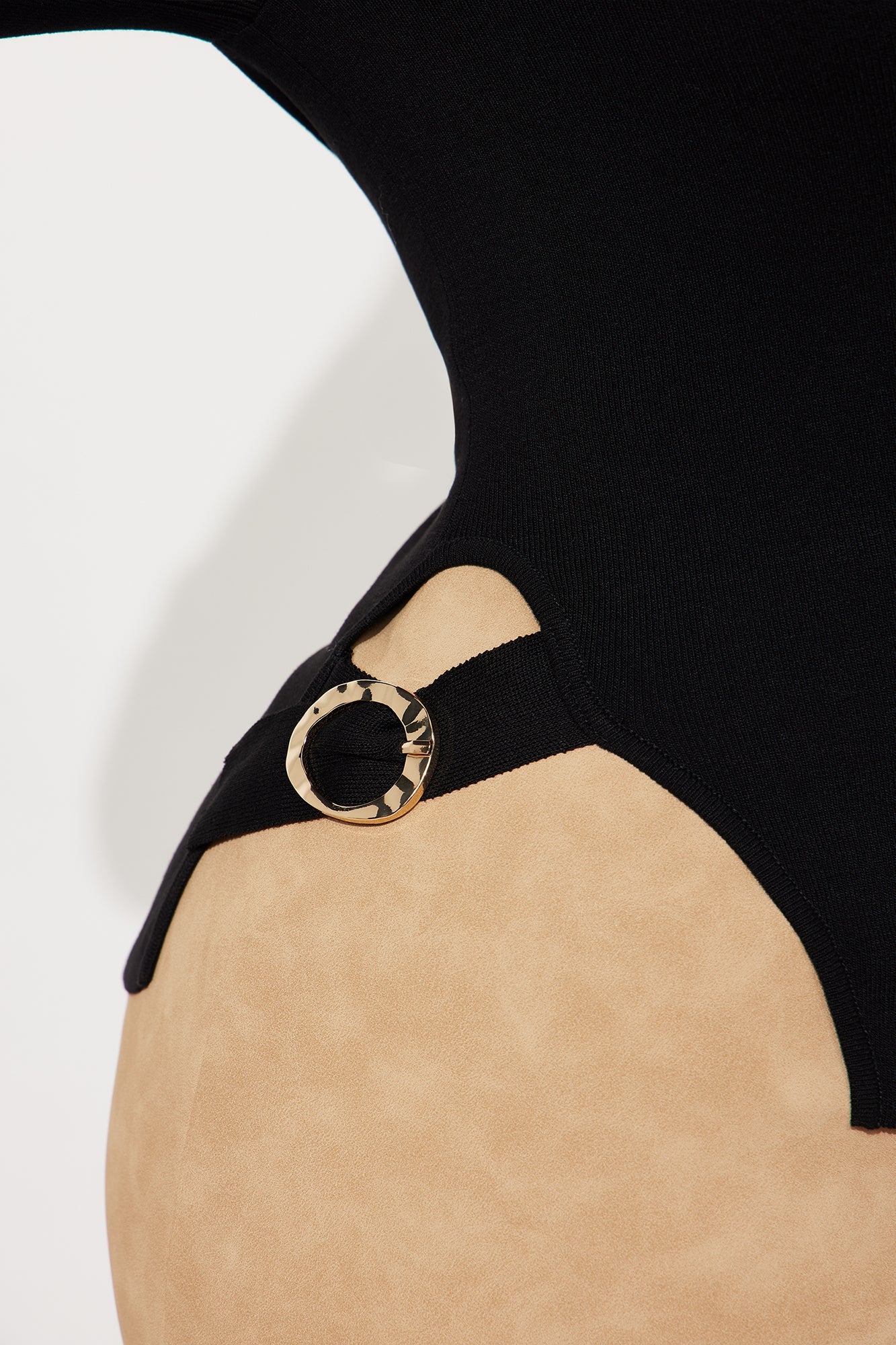 Take Me Away Hardware Sweater Top - Black