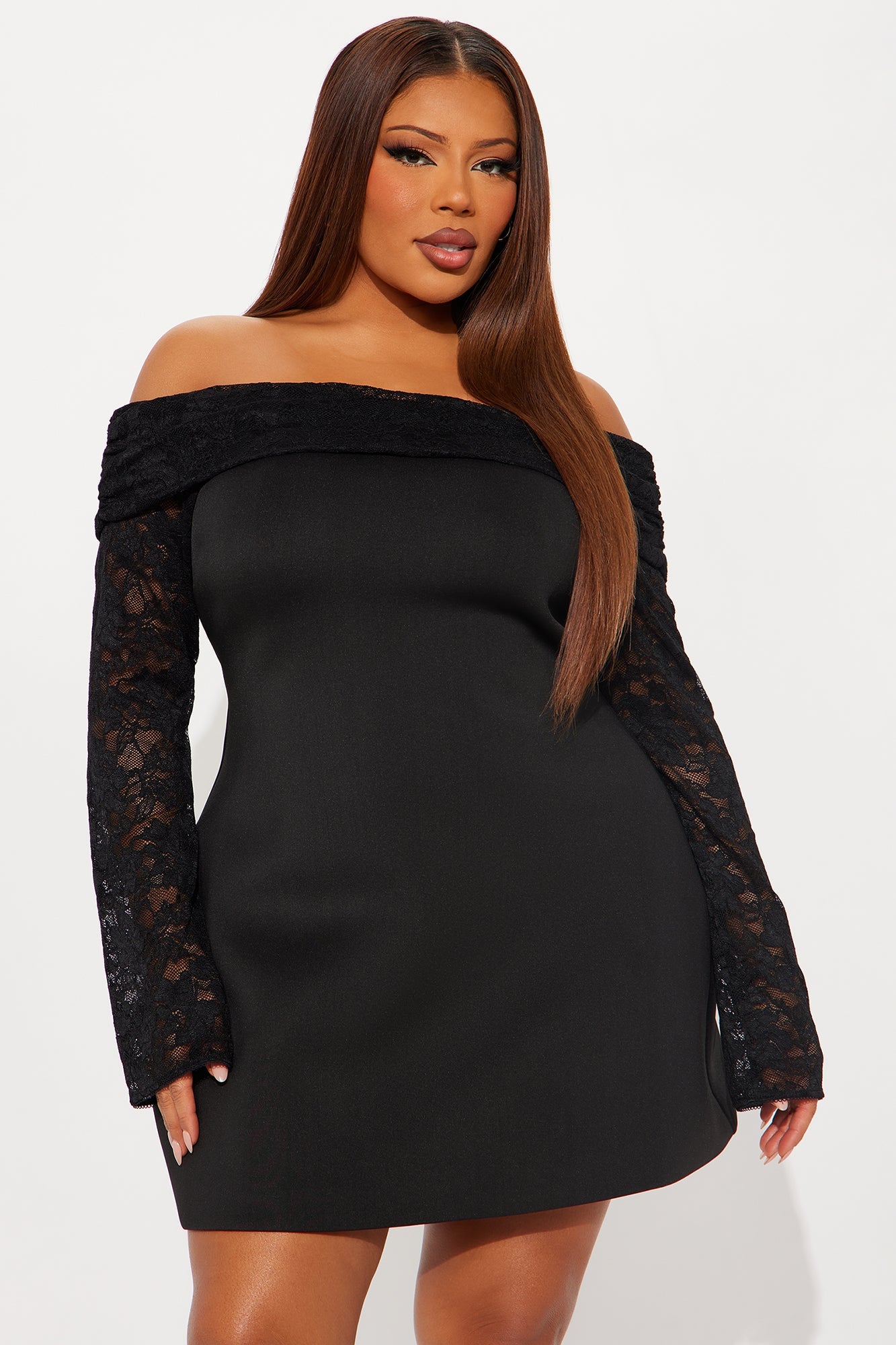 Milani Long Sleeve Mini Dress - Black
