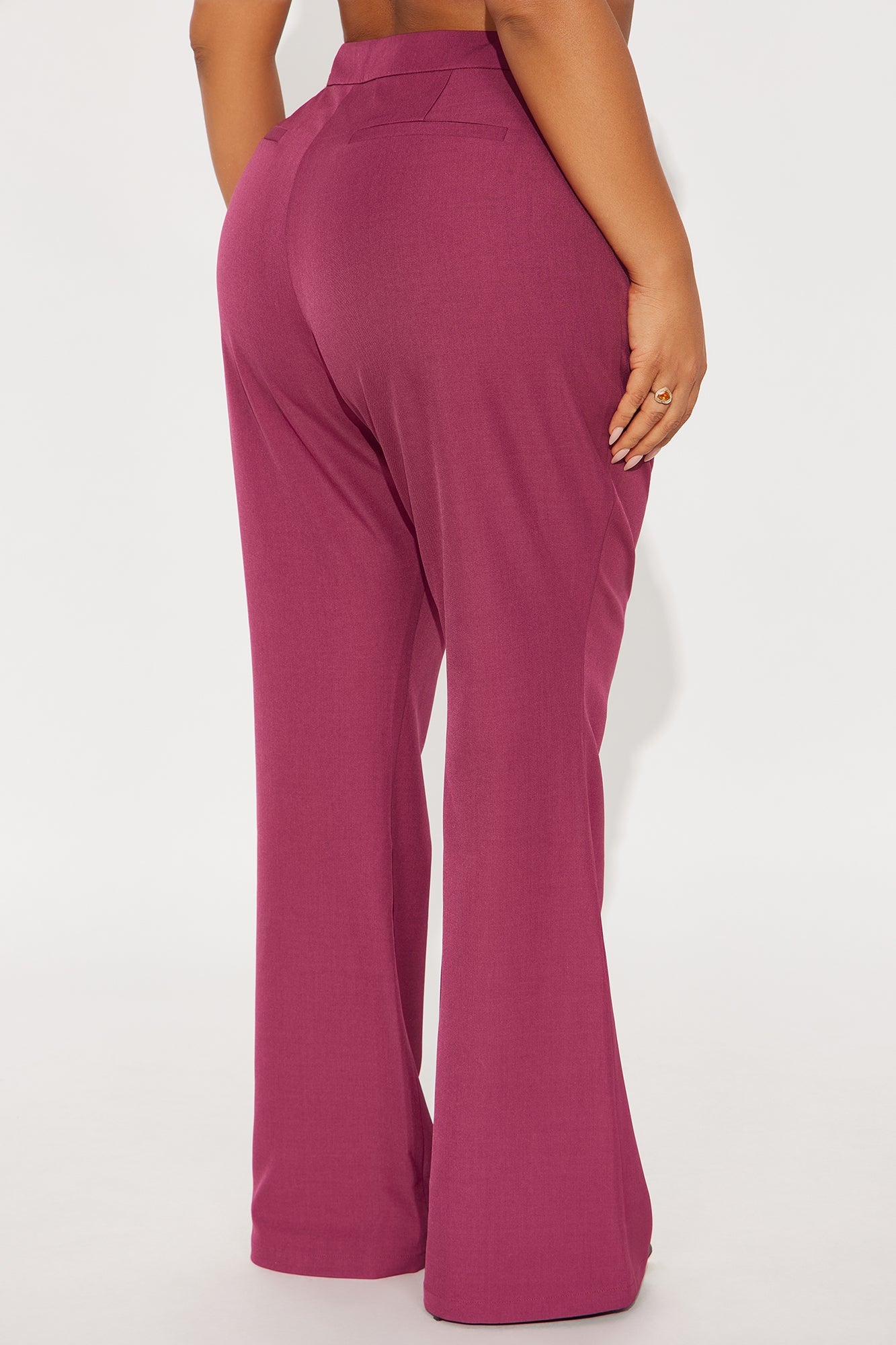Breaking Even Flare Trouser - Raspberry