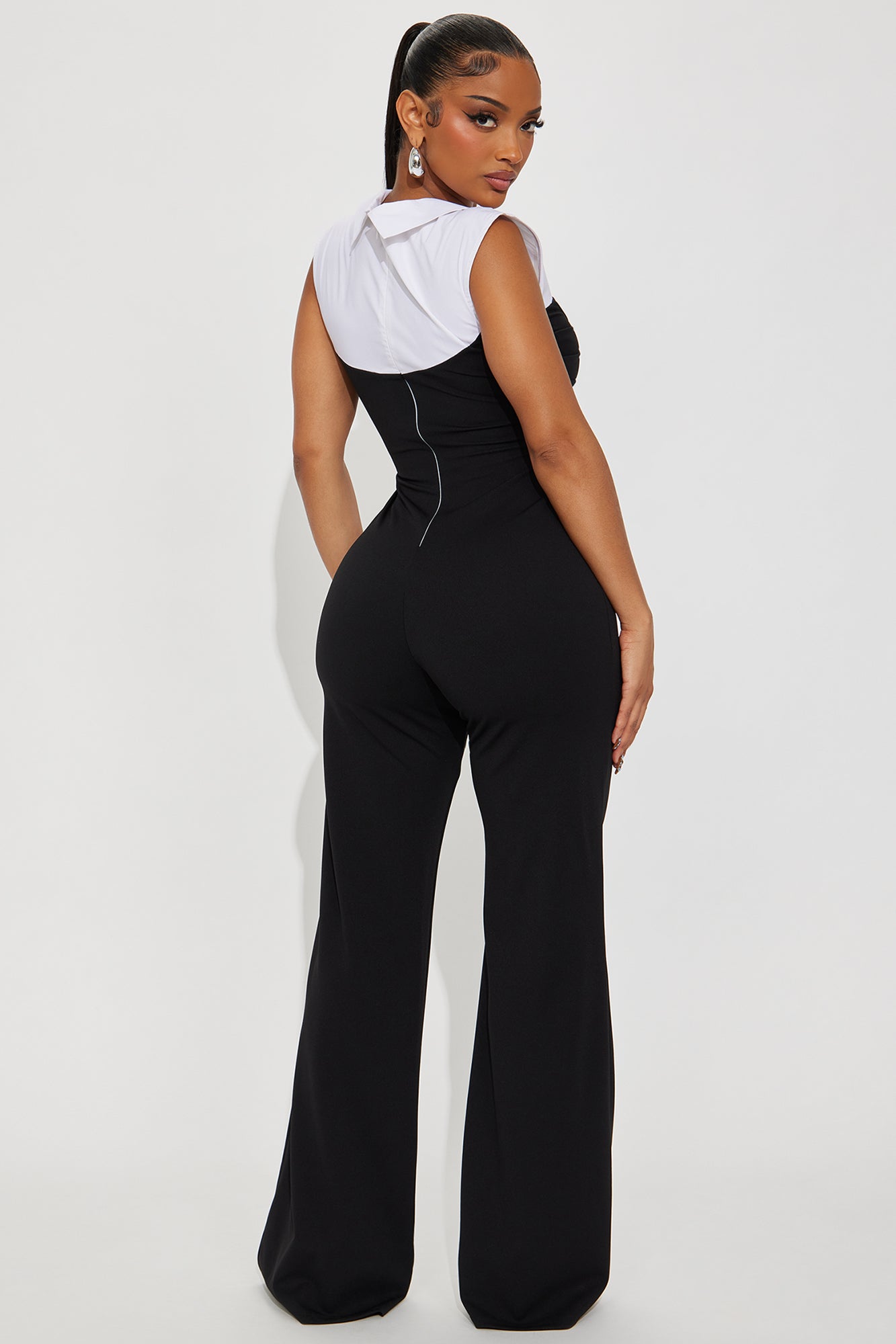 Office Hours Flare Leg Jumpsuit - Black