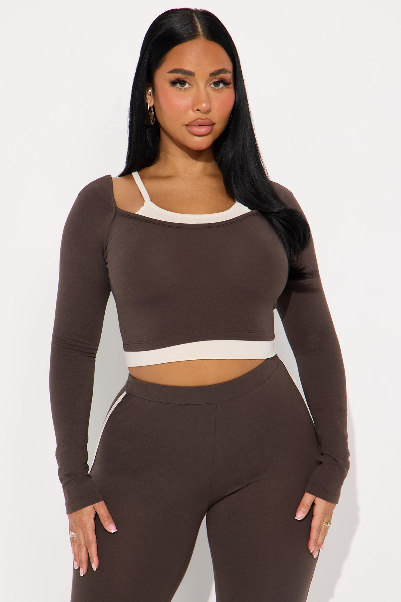 Double Up Pant Set - Brown