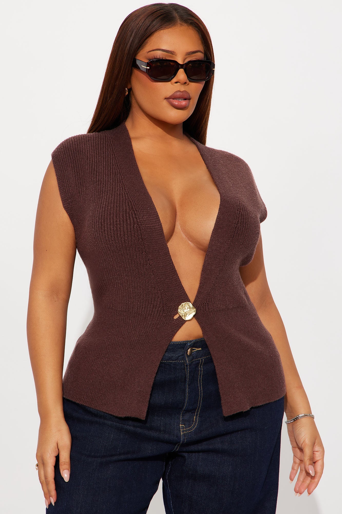 Looking Fine Hardware Vest - Chocolate