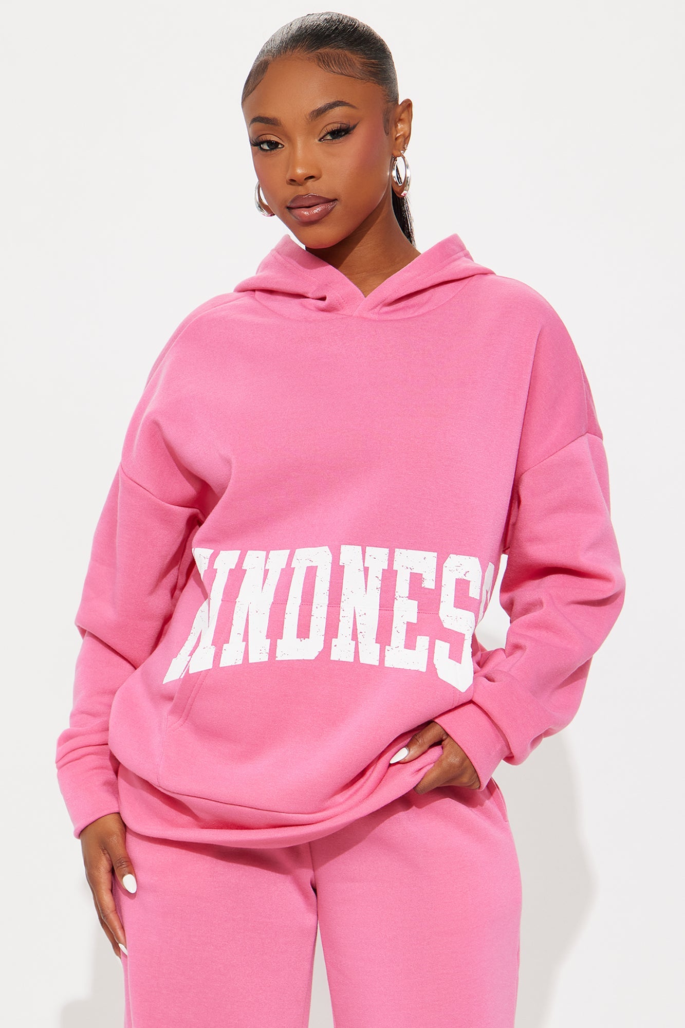 Setting Intentions Fleece Sweatsuit Set - Pink