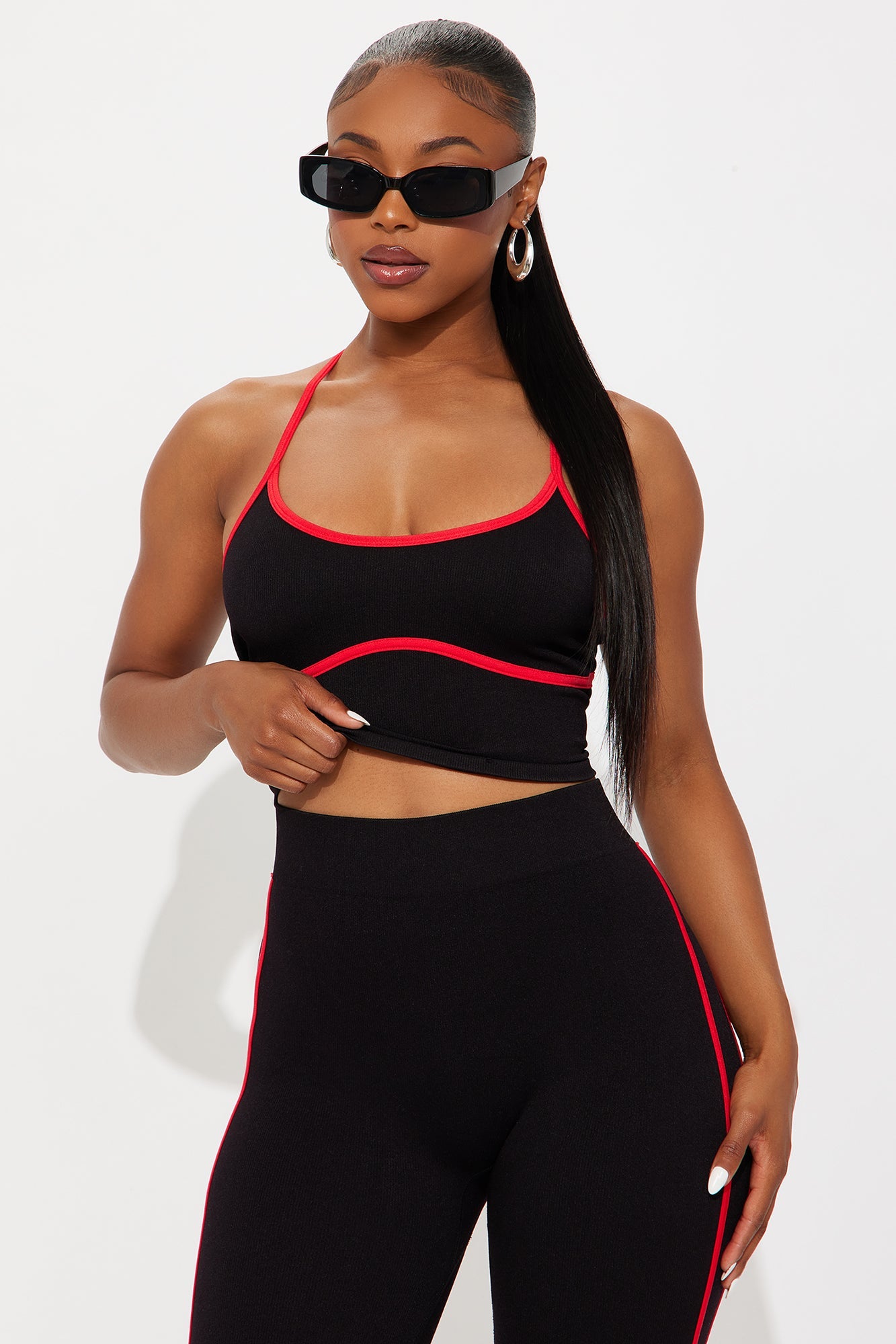 Cross You Heart Seamless Pant Set - Black/combo