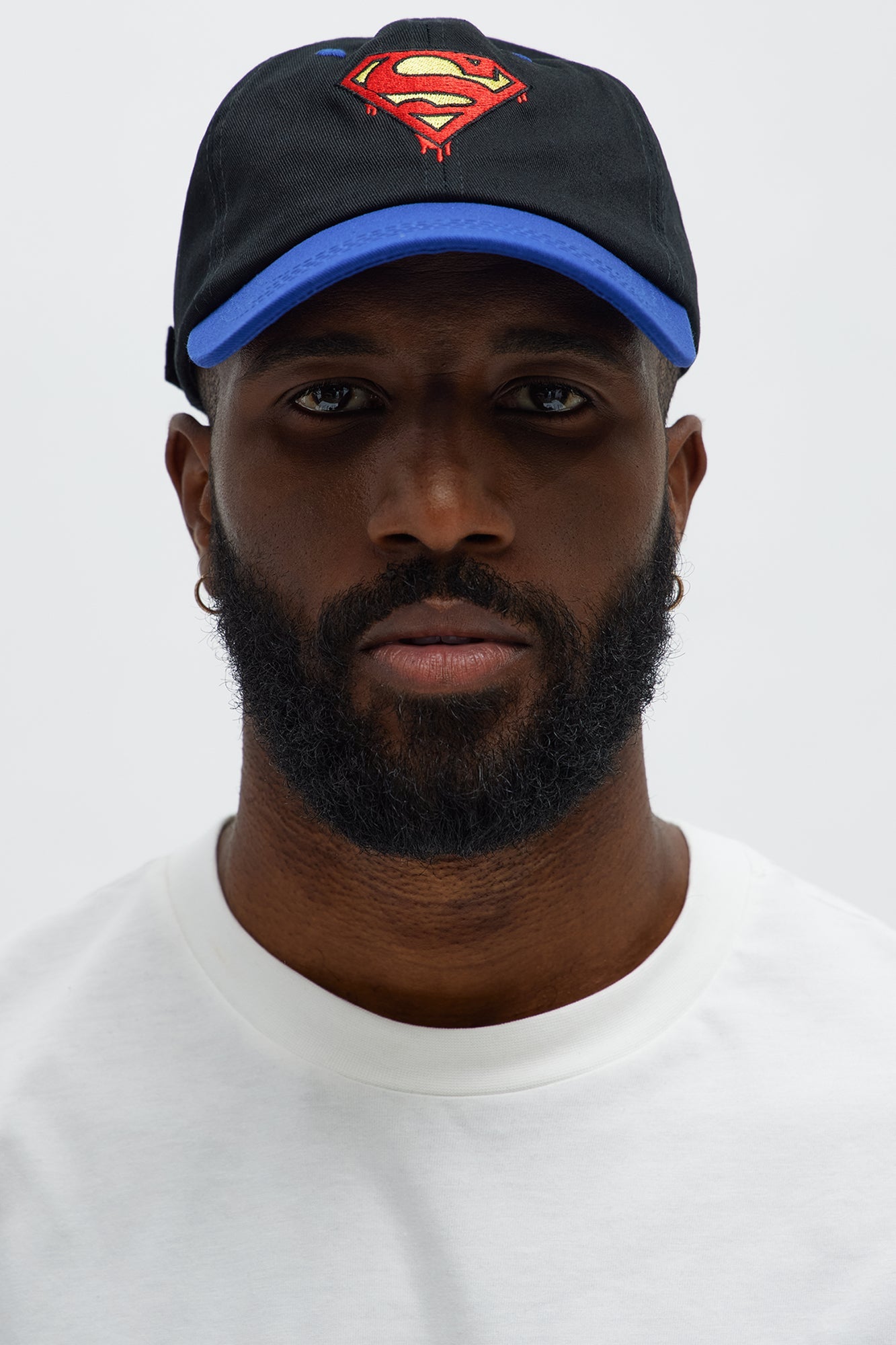 Superman Two Toned Snapback Hat - Black/combo