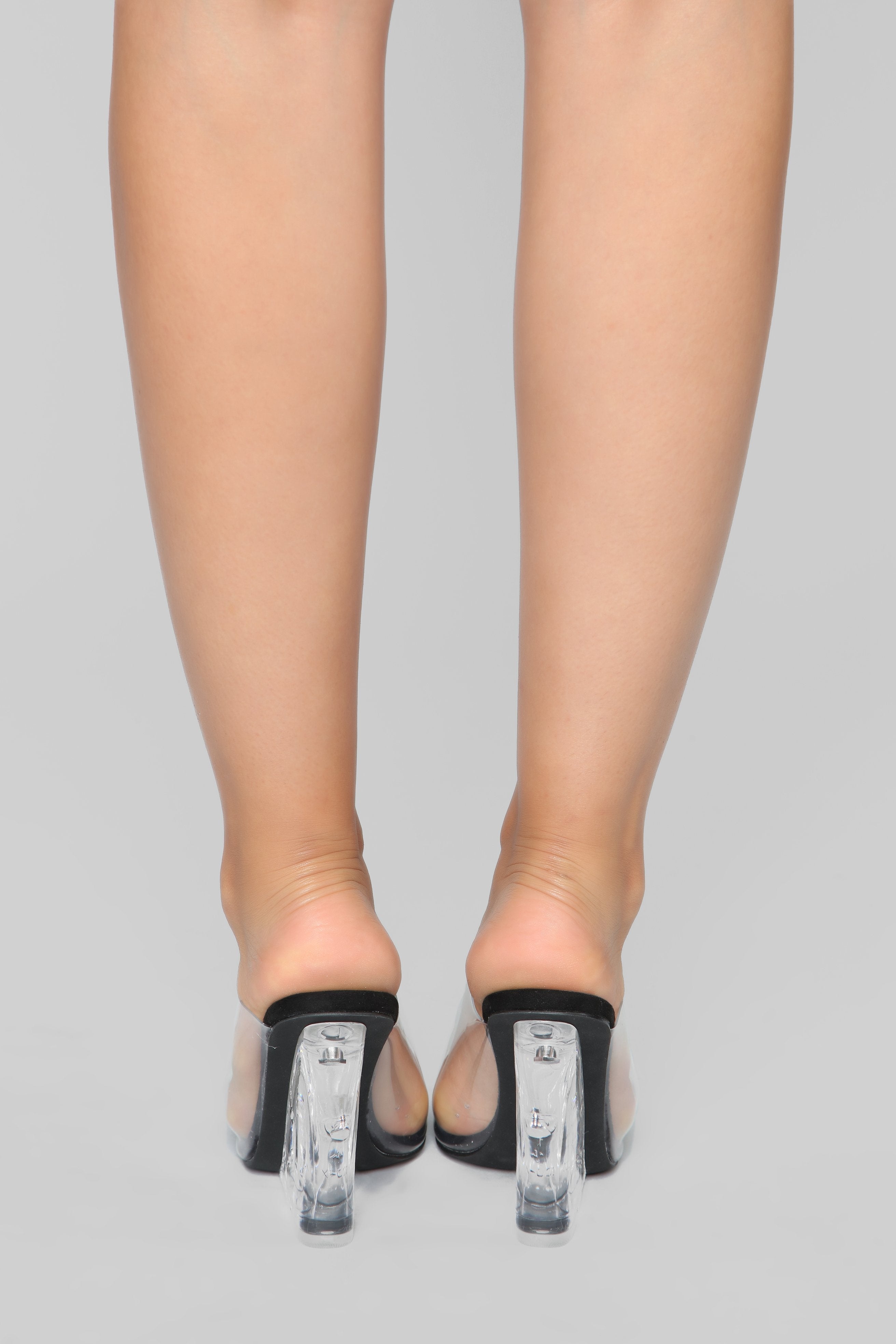 The Glass Edge Heeled Sandal - Black