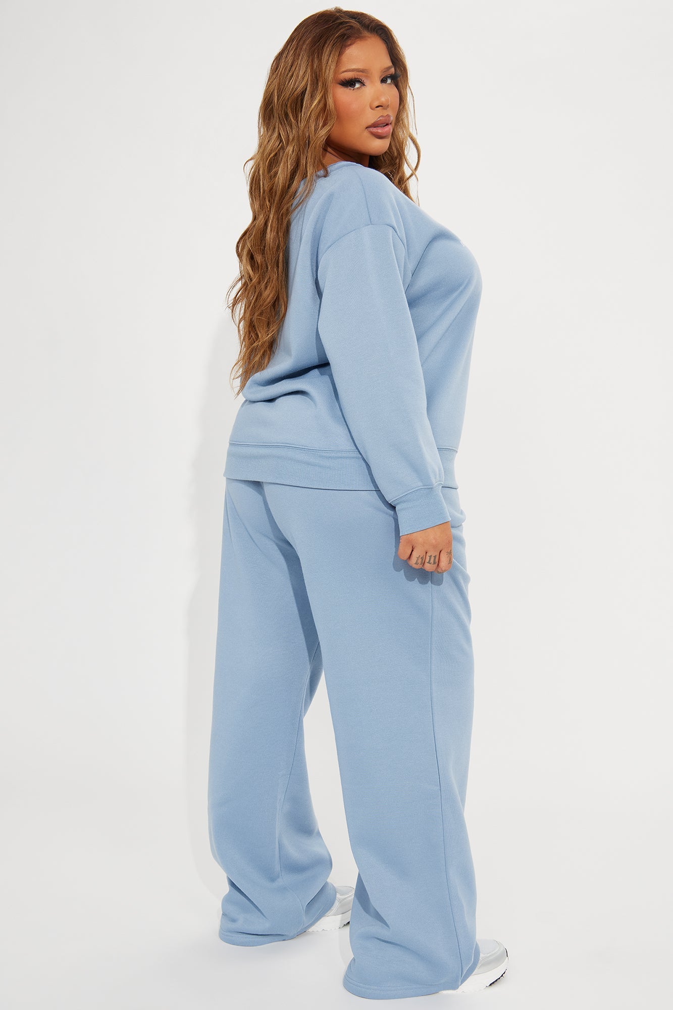 Around The World Fleece Pant Set - Blue