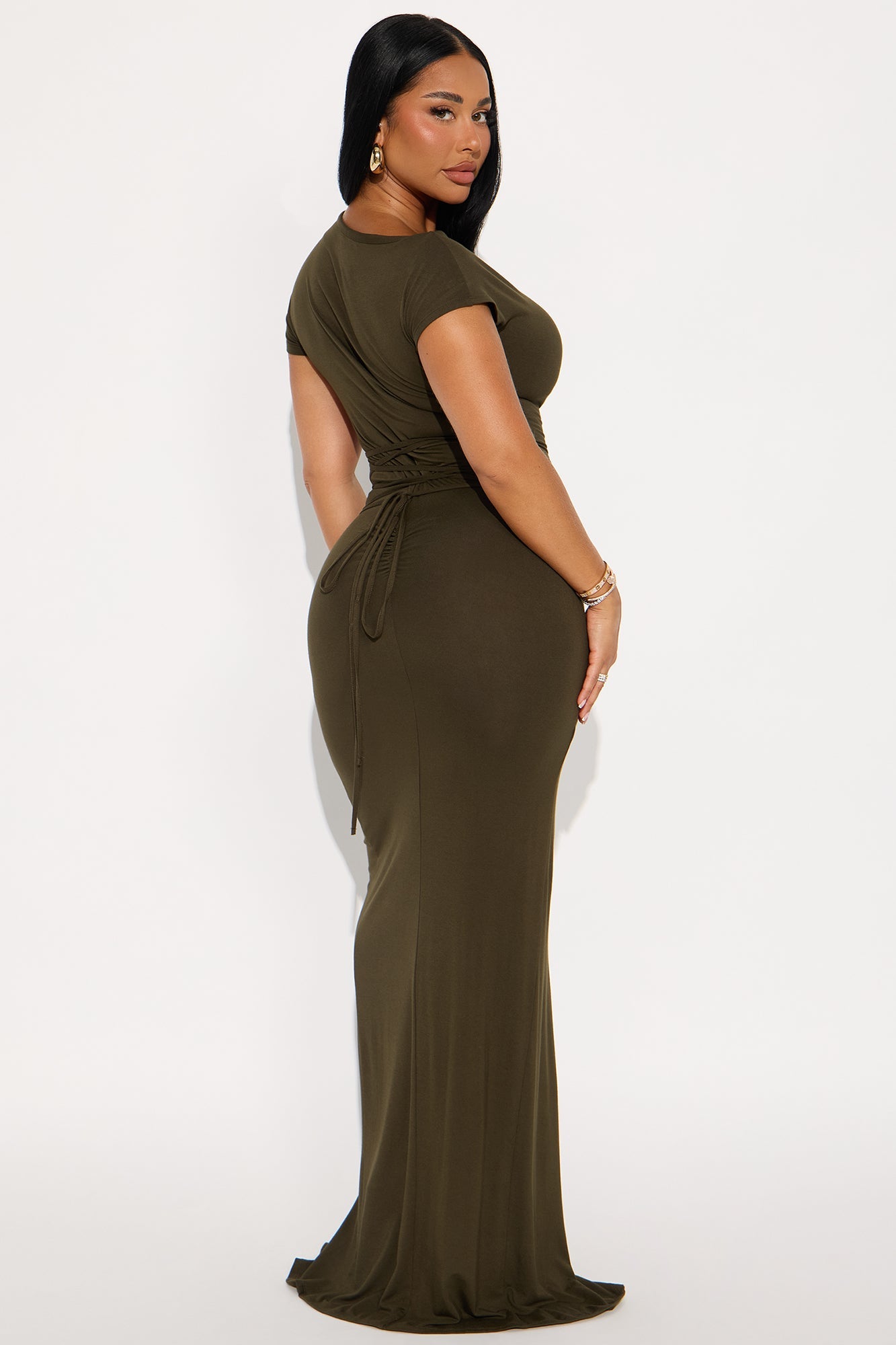 Feels Like Karma Maxi Dress - Olive