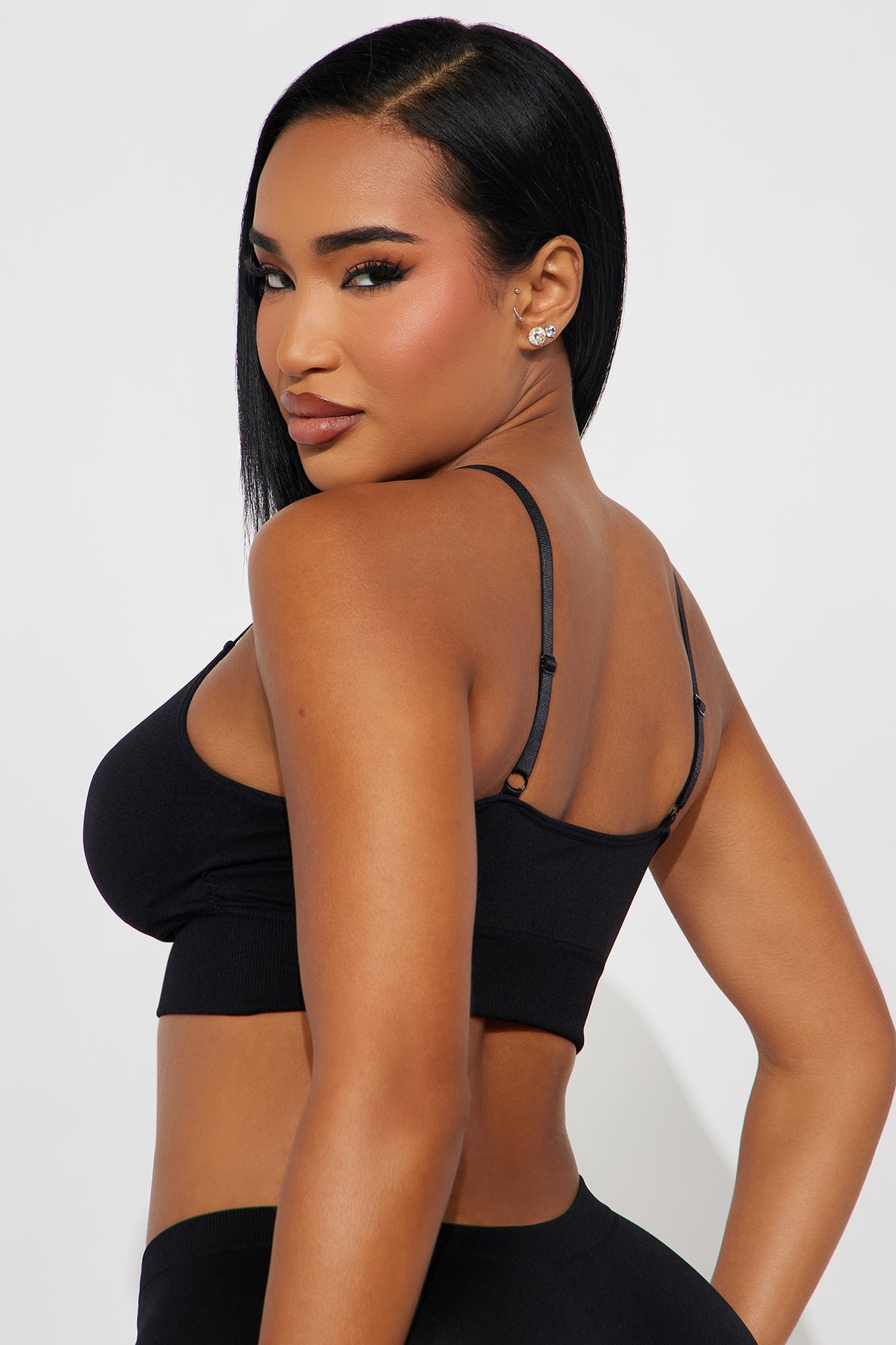 Smooth And Ready Seamless Cami Bralette - Black