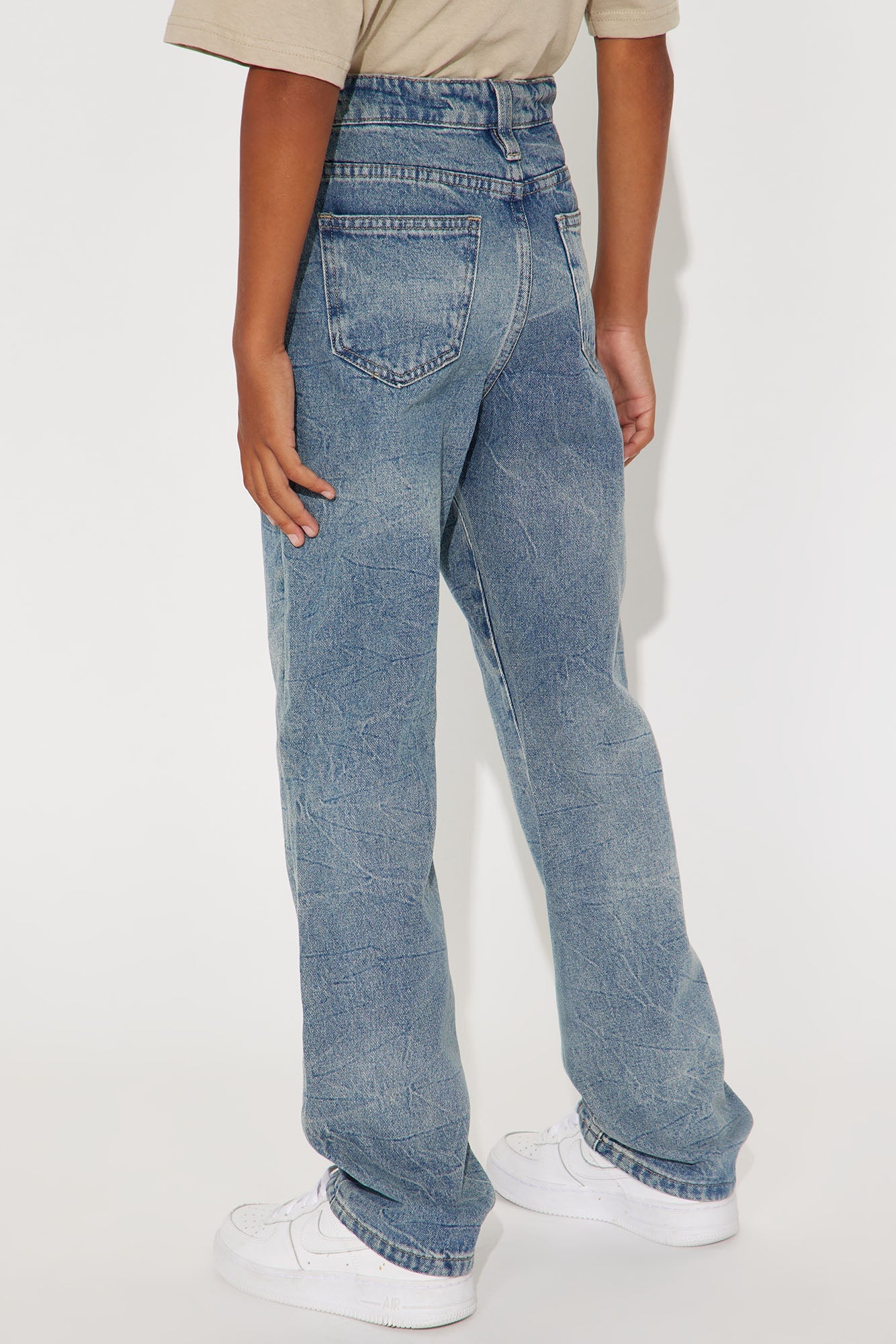 Mini Wave After Wave Straight Leg Jeans - Medium Wash