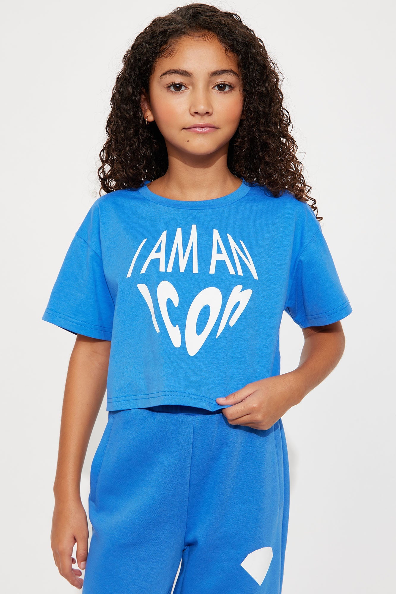 Mini I Am An Icon Tee And Pant Set - Blue