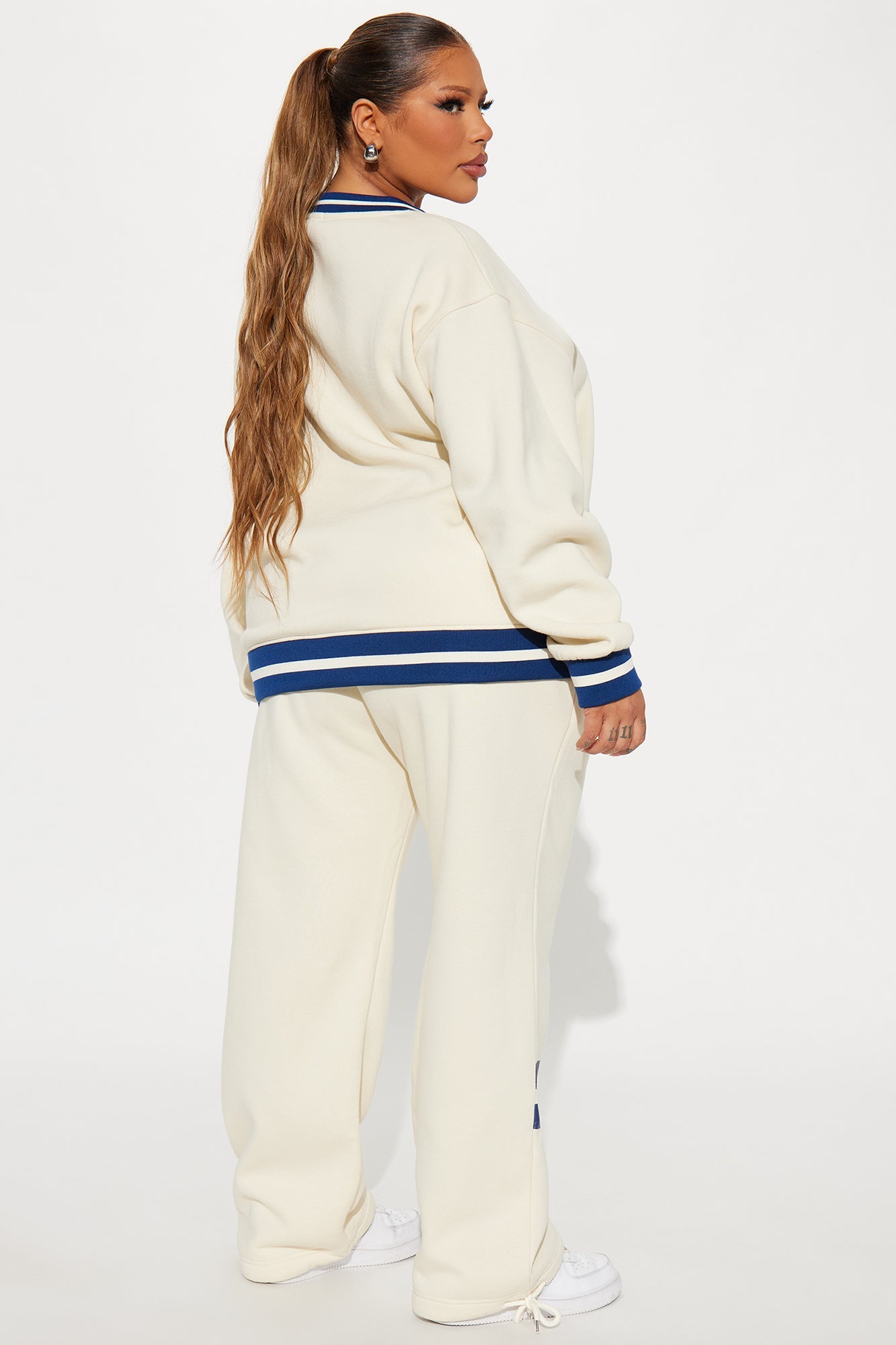 True Sunday Spirit Fleece Pant Set - Cream