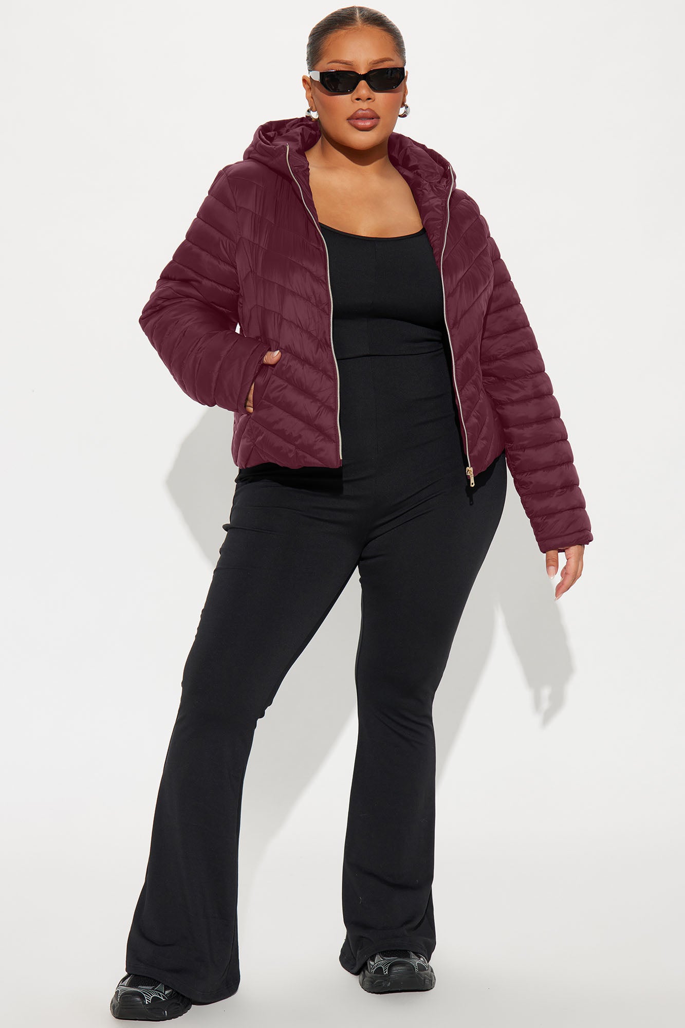 Cold Times Puffer Jacket - Burgundy