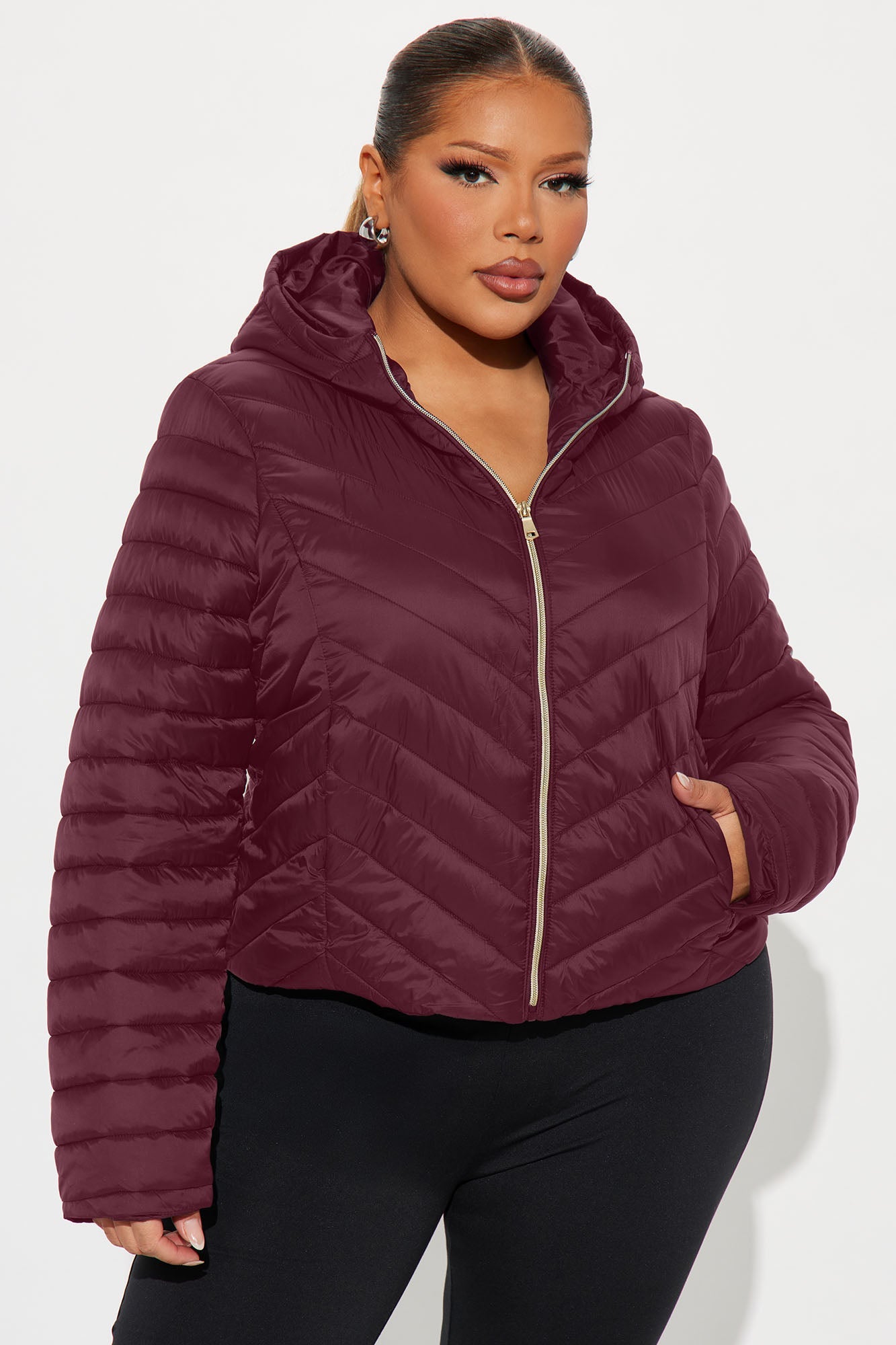 Cold Times Puffer Jacket - Burgundy