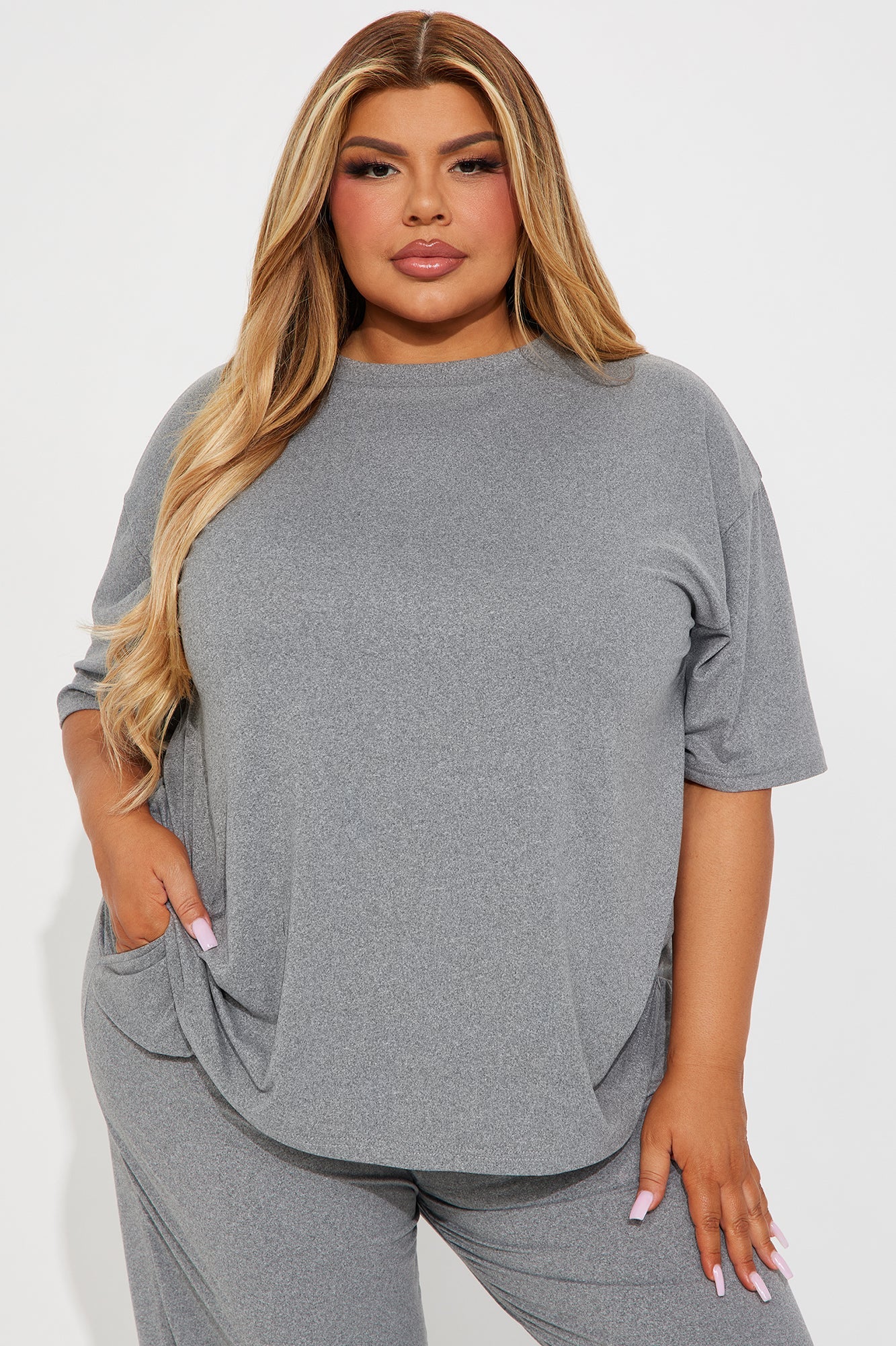 Relax Mood PJ Pant Set - Heather Grey