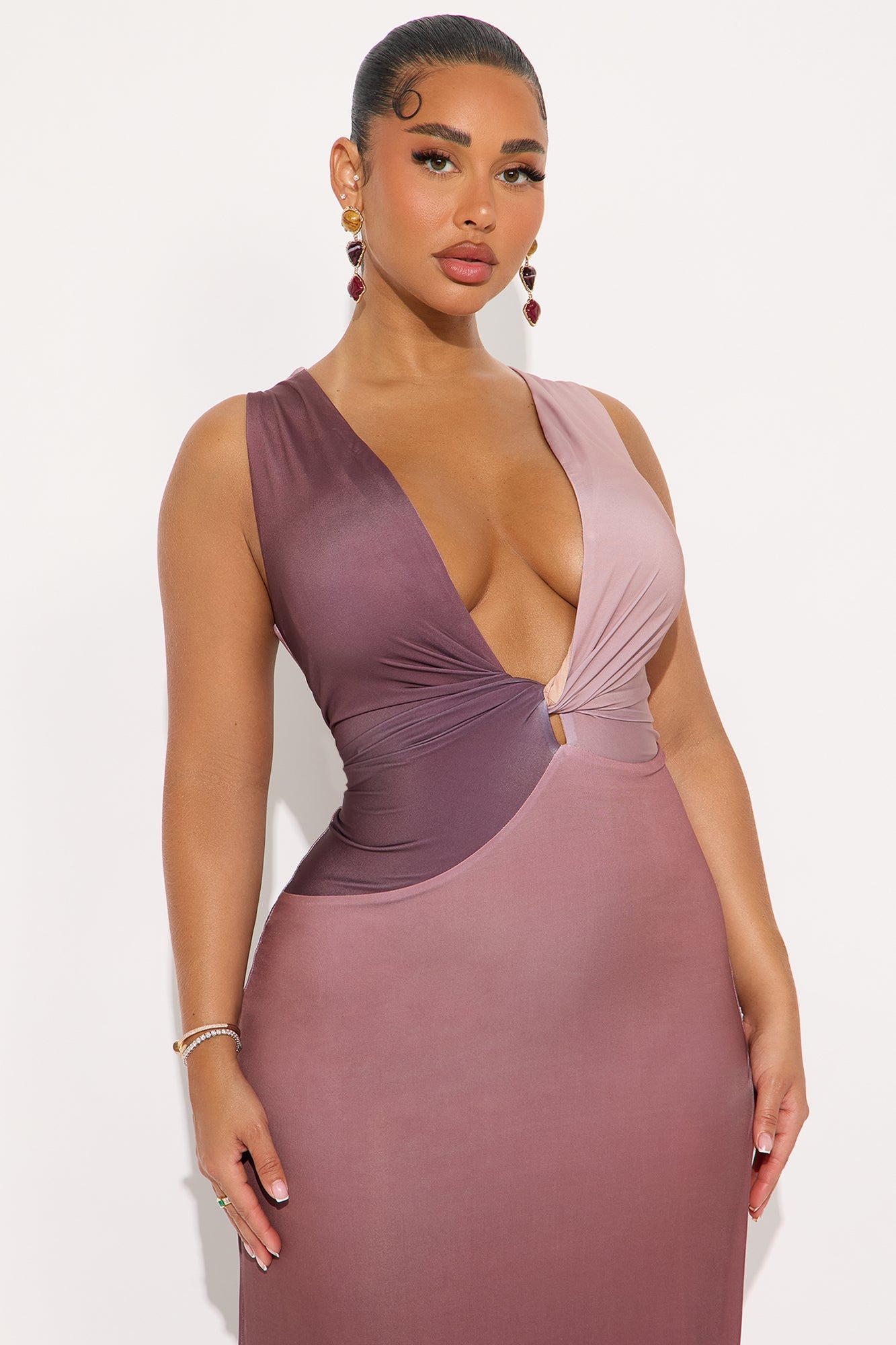 Perfectly Timeless Maxi Dress - Brown/combo