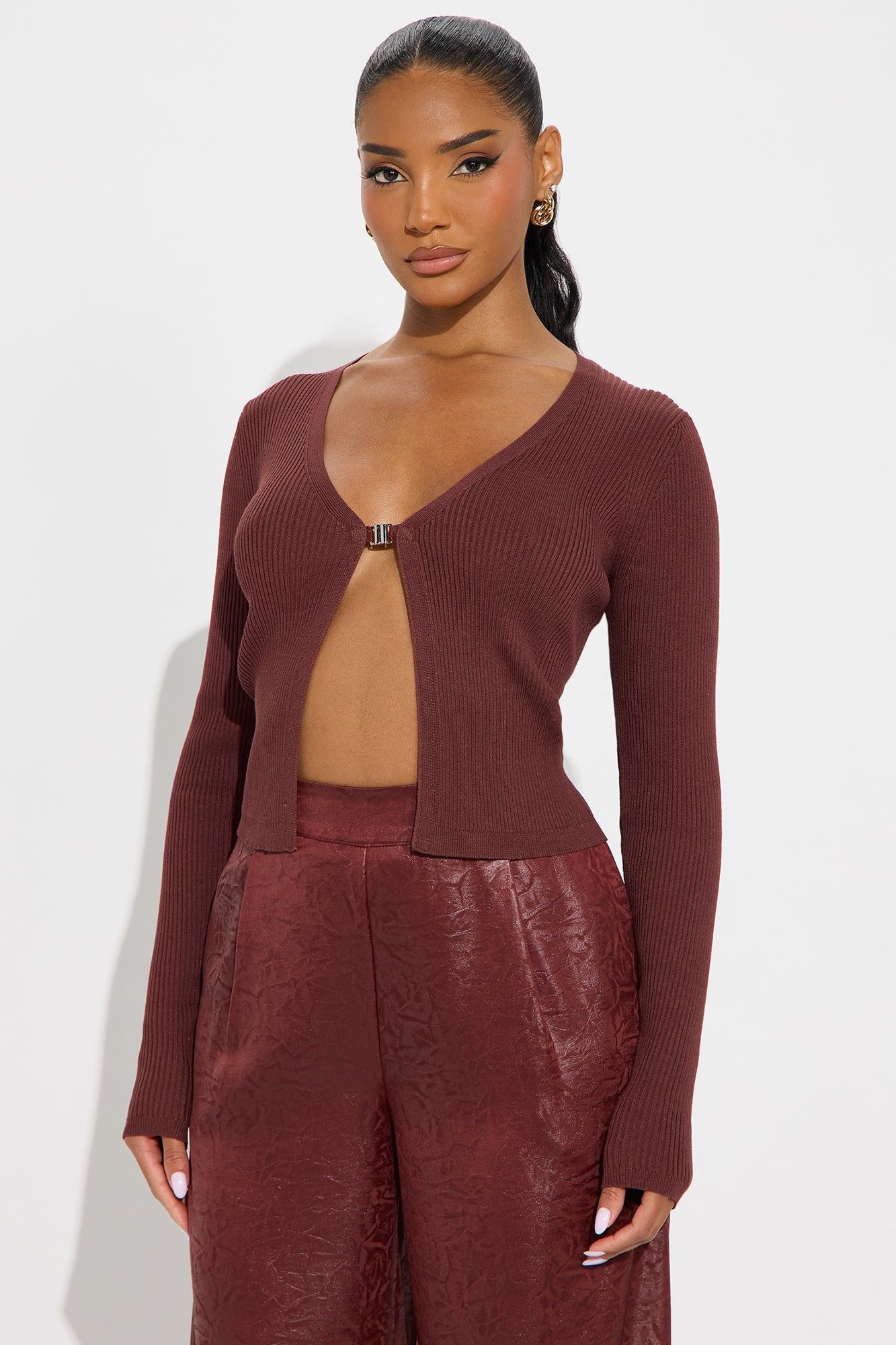 No Love Hardware Pullover Sweater - Chocolate