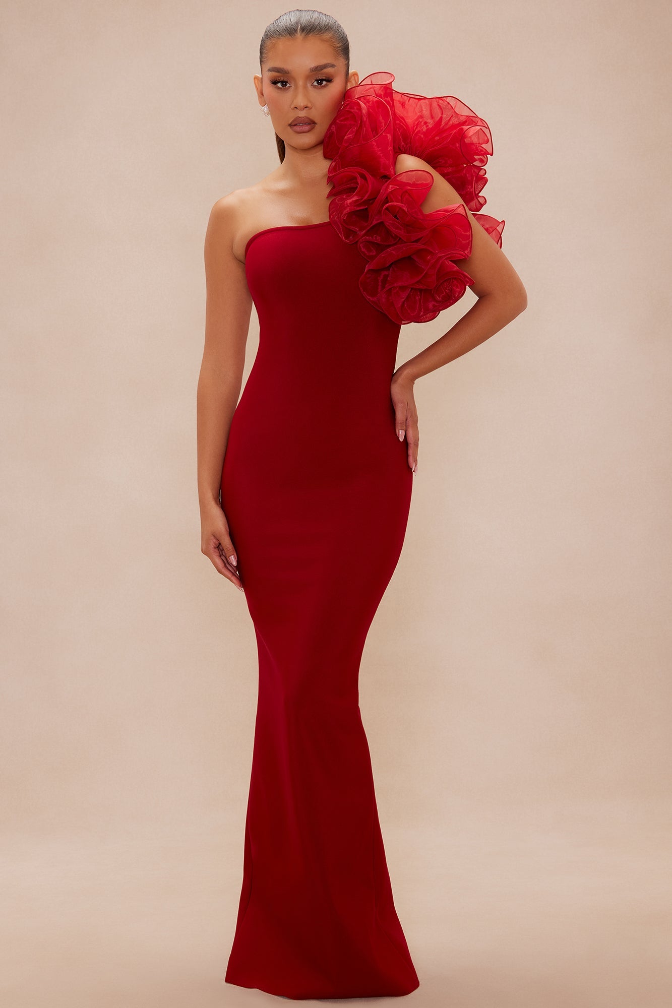 Daniella Bandage Maxi Dress - Burgundy