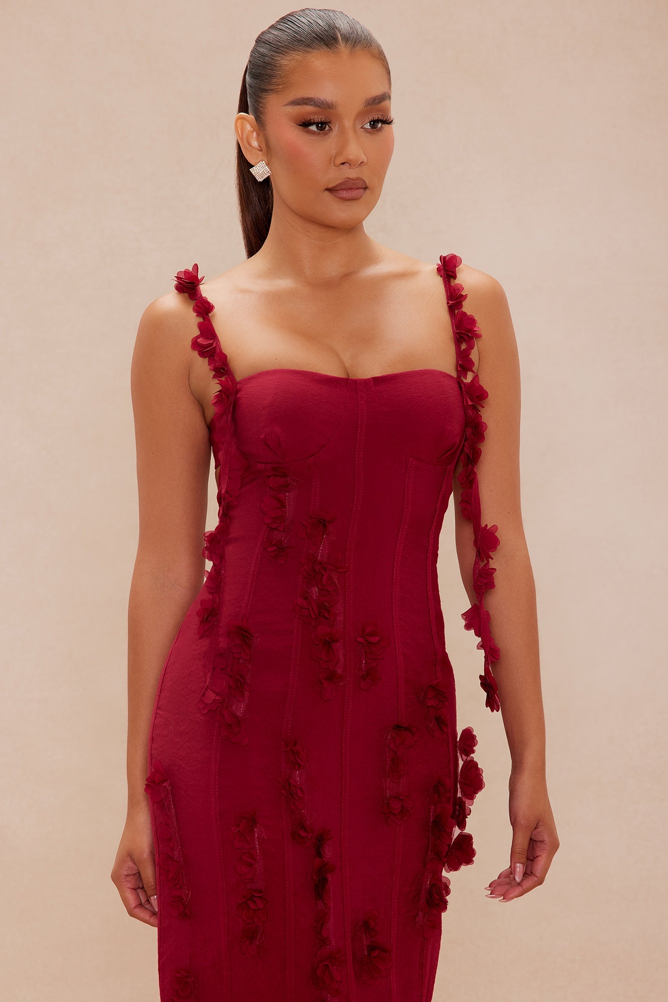 Harmony Floral Maxi Dress - Wine