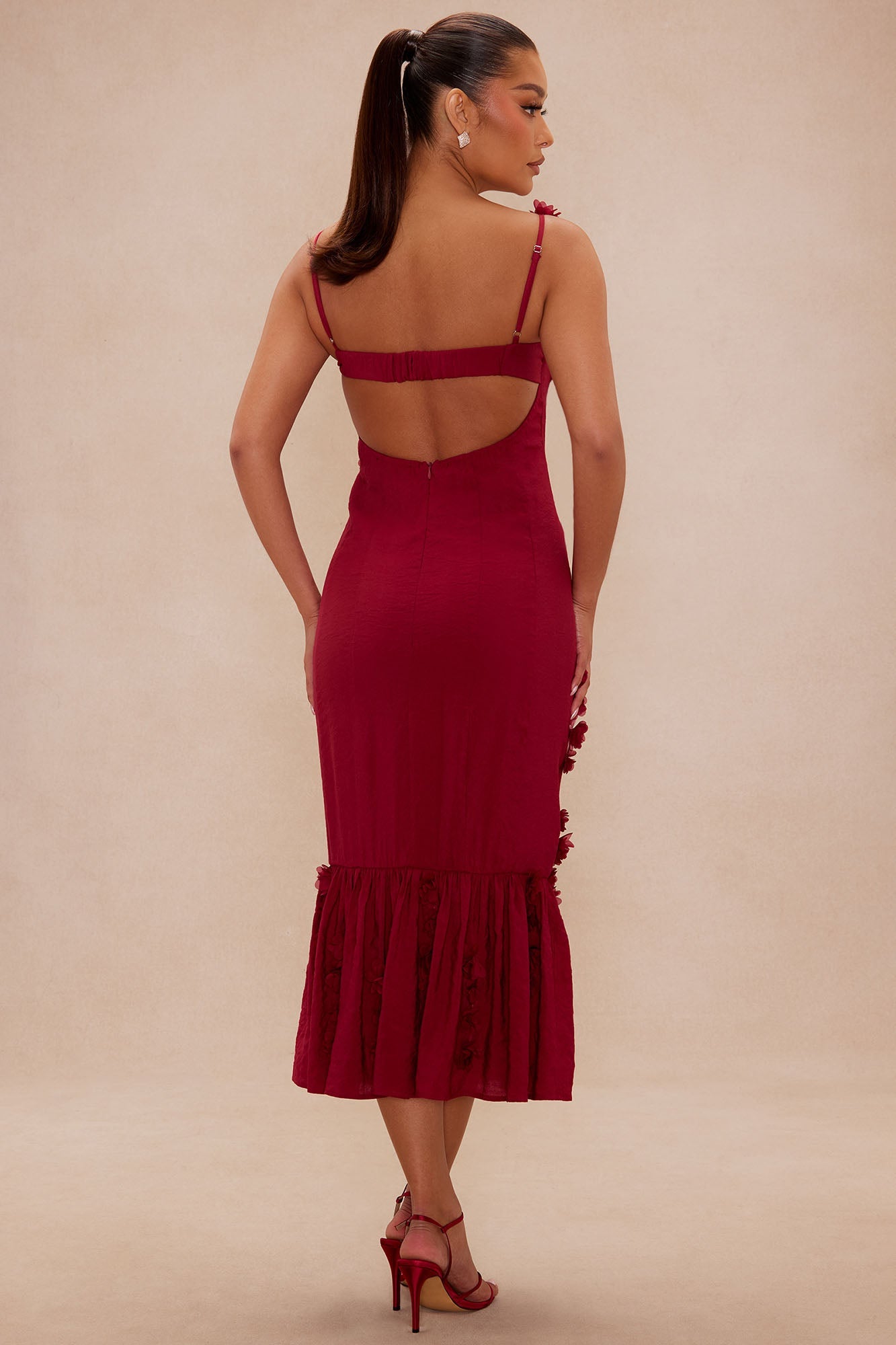 Harmony Floral Maxi Dress - Wine