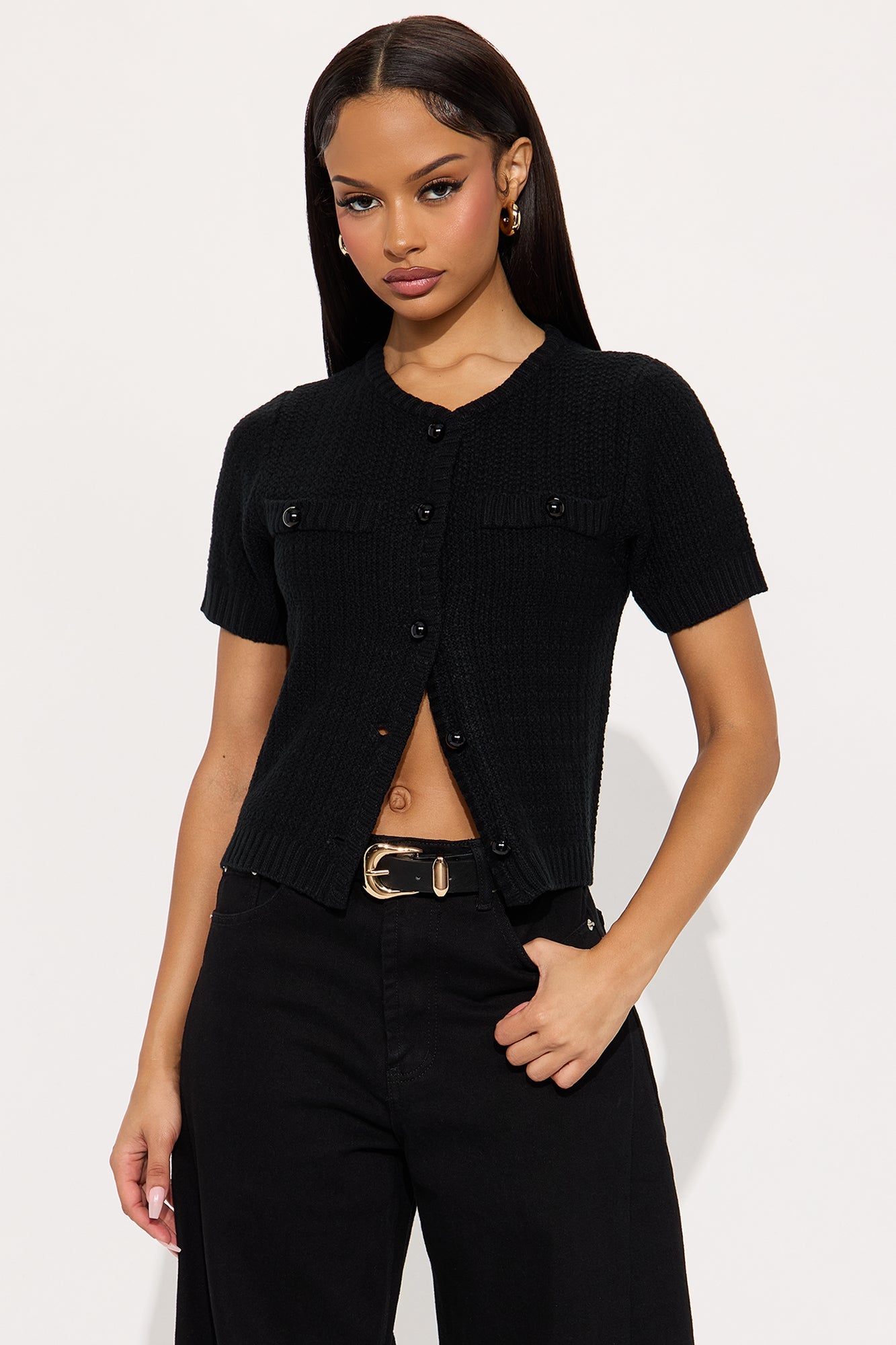 High Tea Girl Cardigan - Black