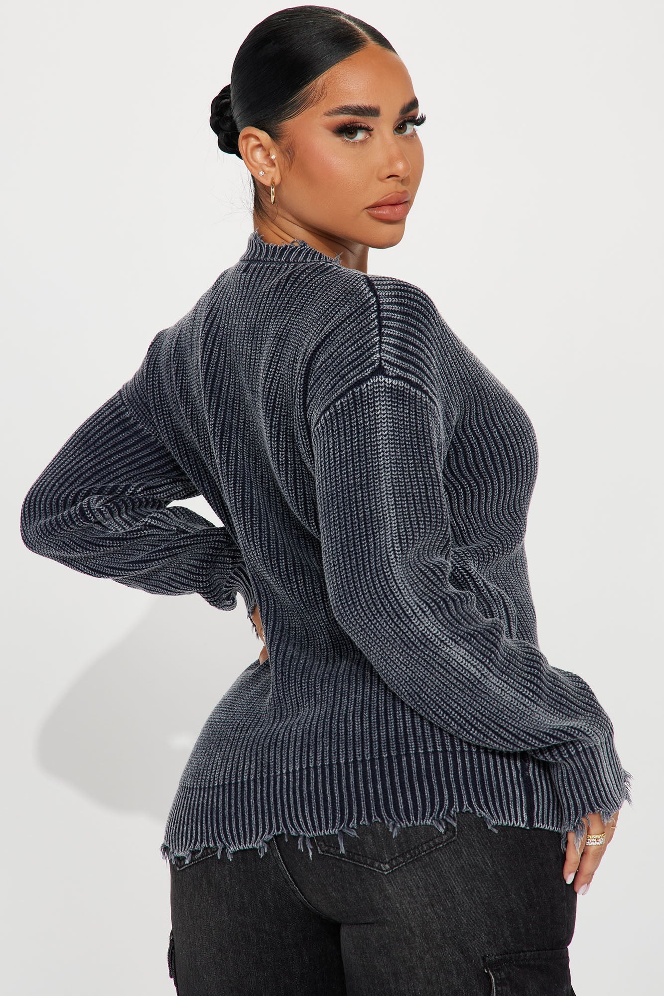 Neli Washed Sweater - Navy