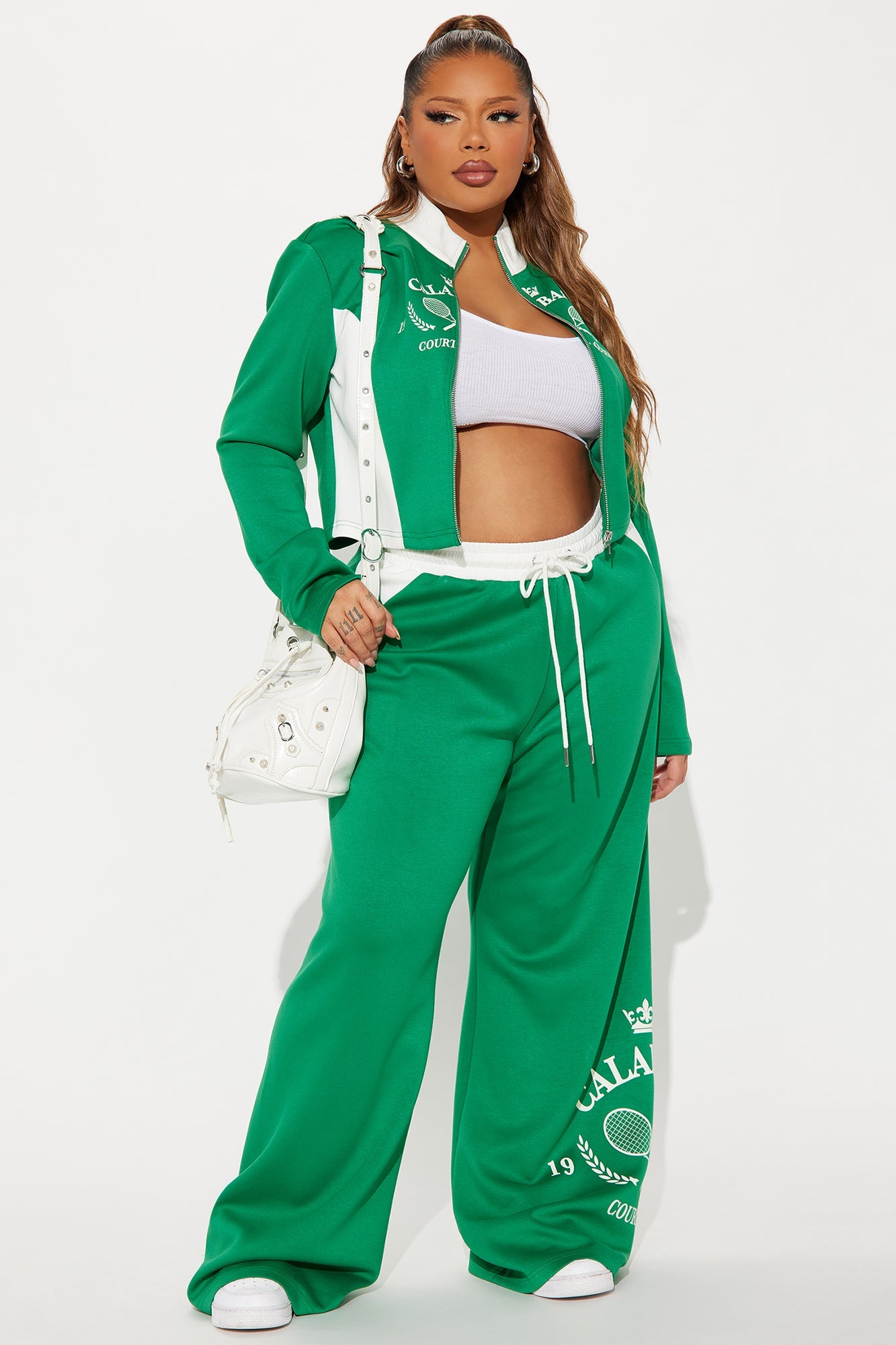 Calabasas Track Pant Set - Kelly Green